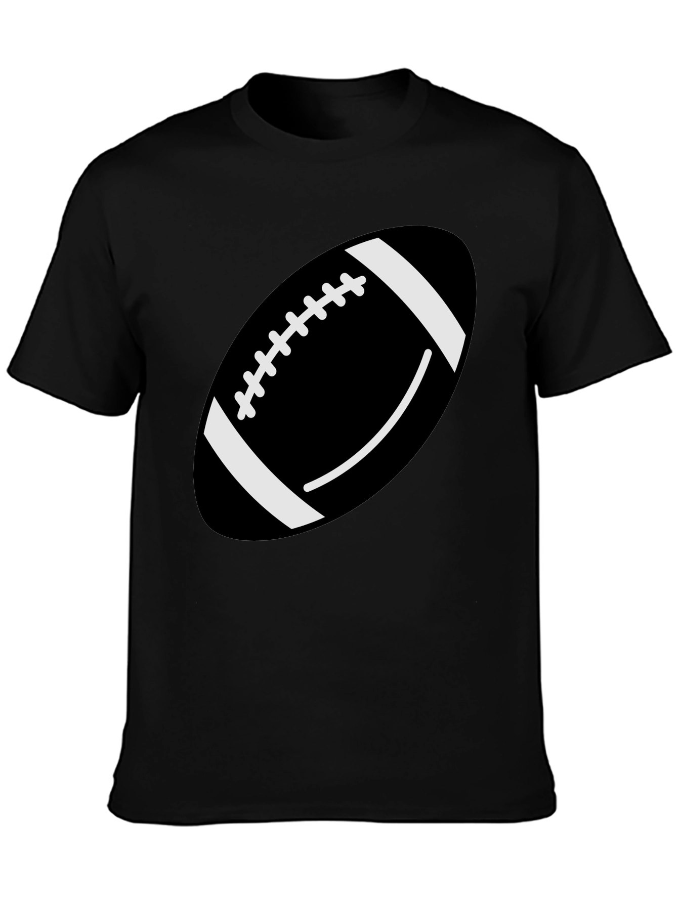 Football Graphic T-Shirt - Black