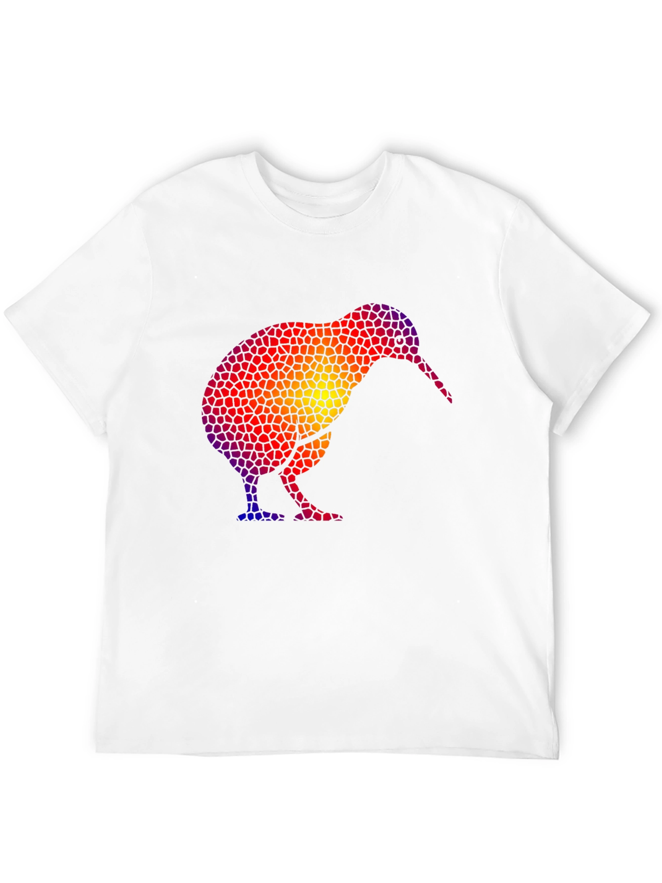 Abstract Kiwi Bird Graphic Black T-Shirt