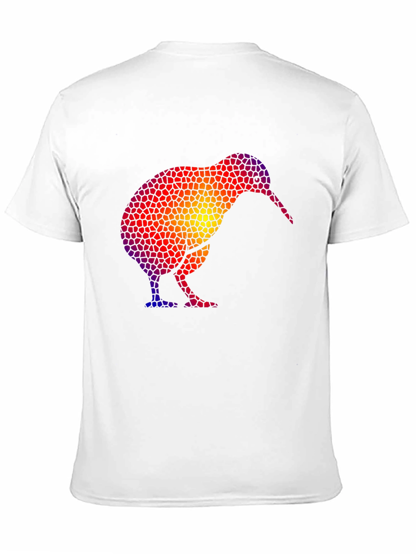 Abstract Kiwi Bird Graphic Black T-Shirt