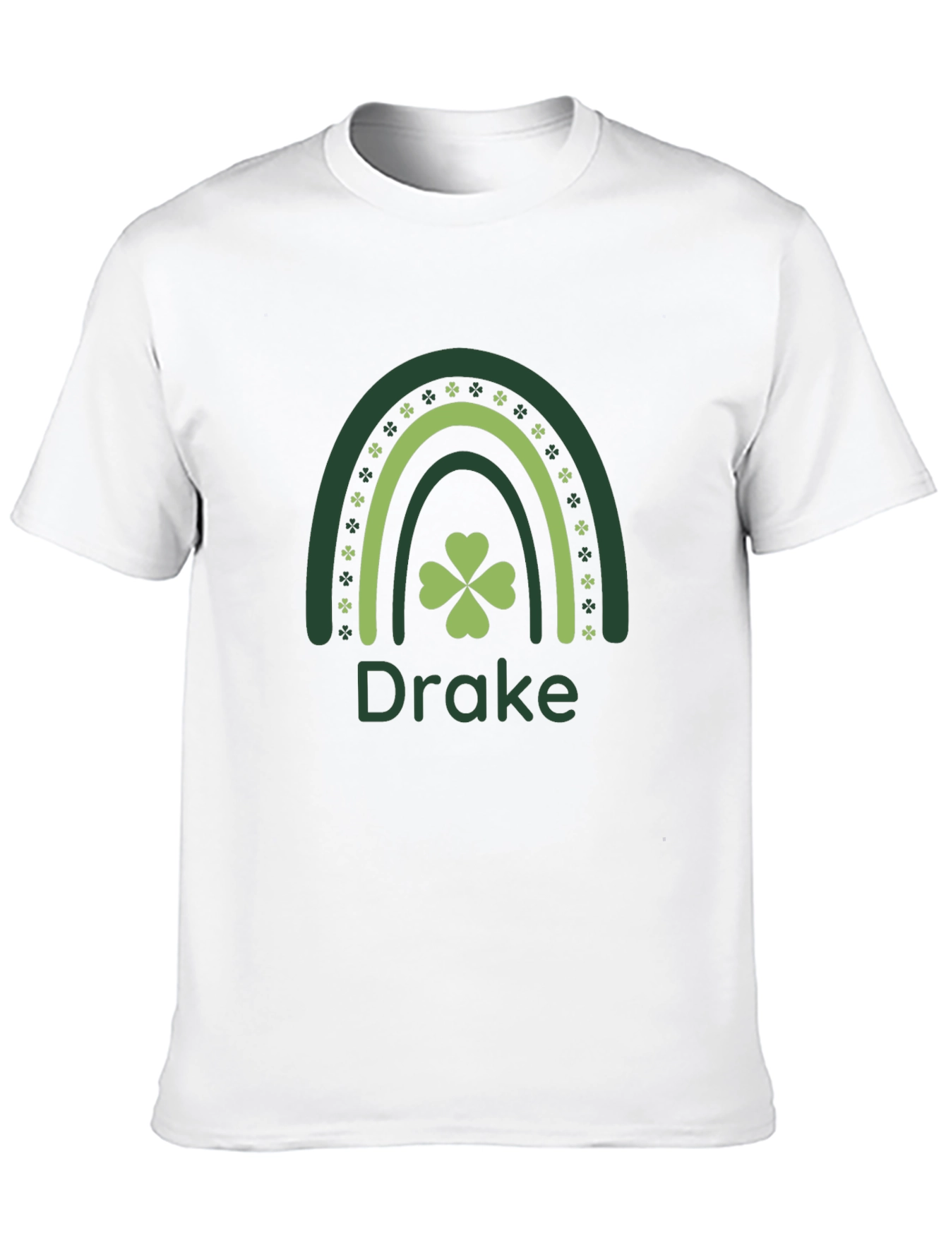 St. Patricks Day Personalized Shamrock Rainbow T-Shirt