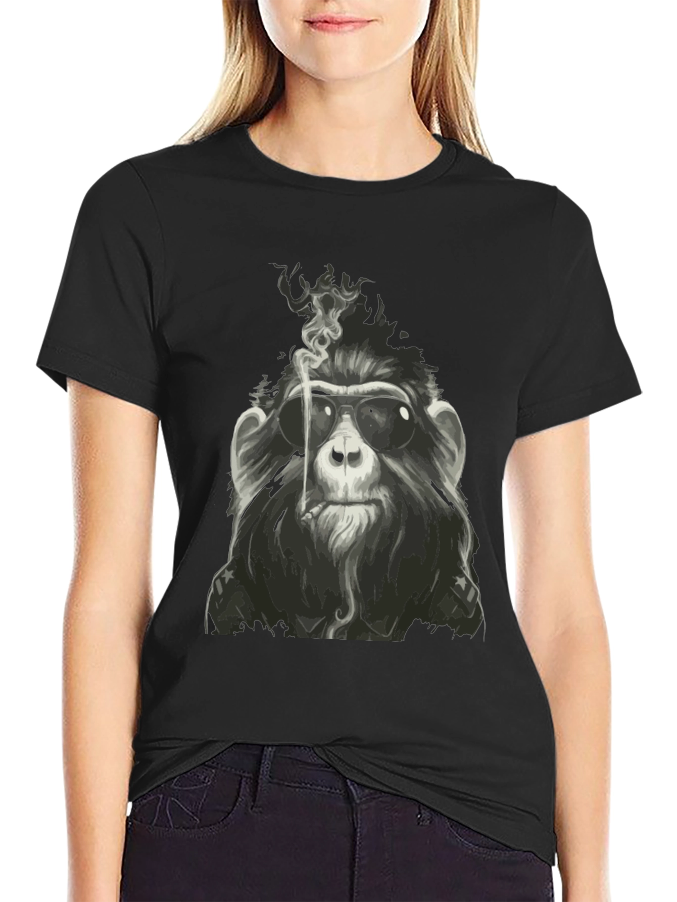 Cool Monkey Smoking T-Shirt
