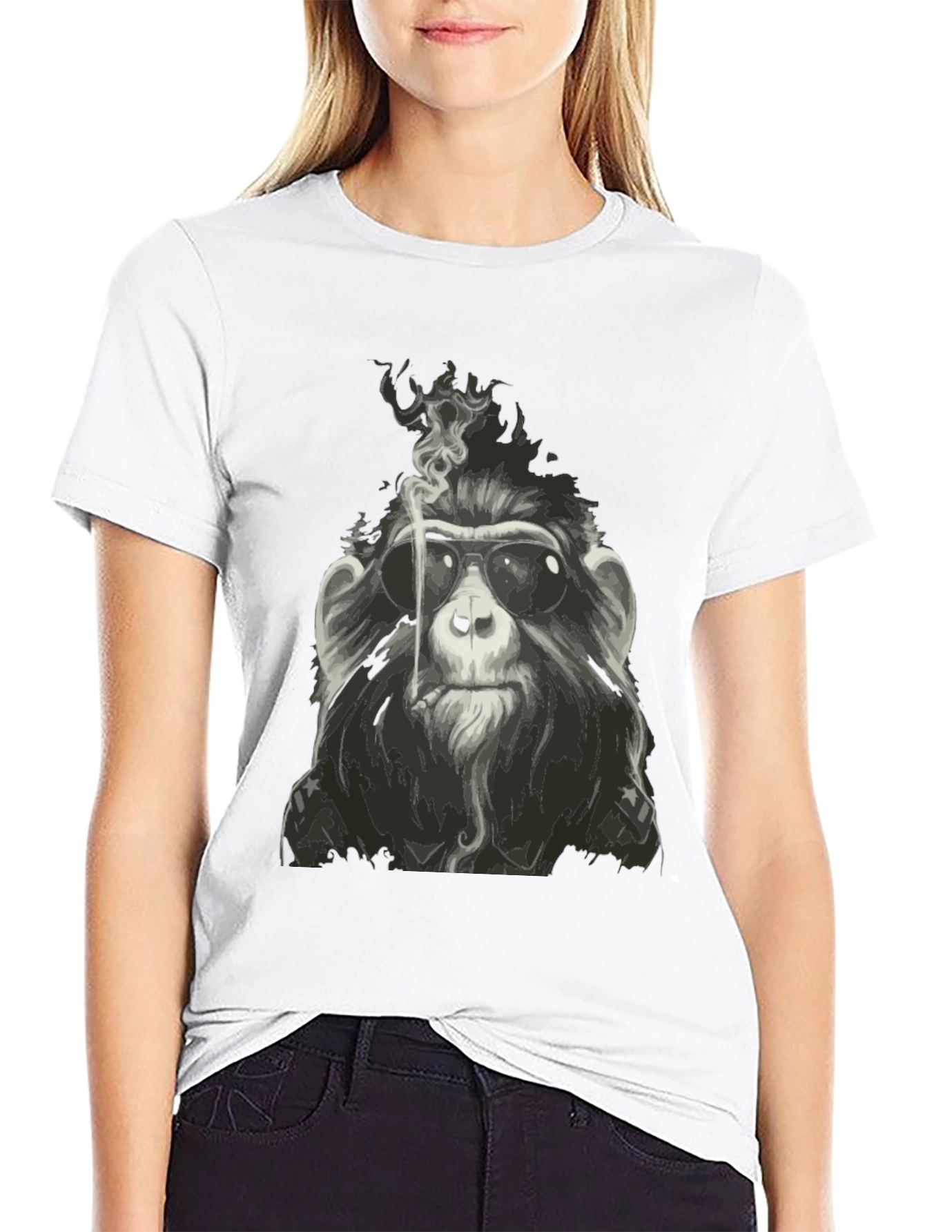 Cool Monkey Smoking T-Shirt