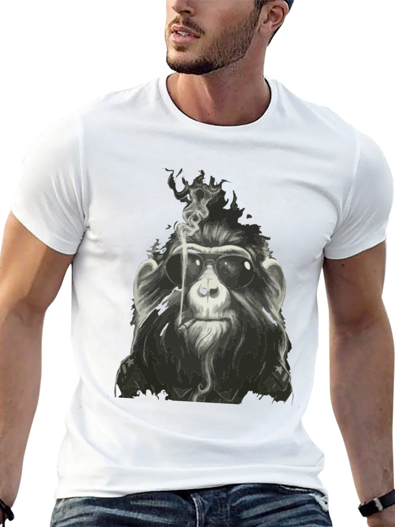 Cool Monkey Smoking T-Shirt