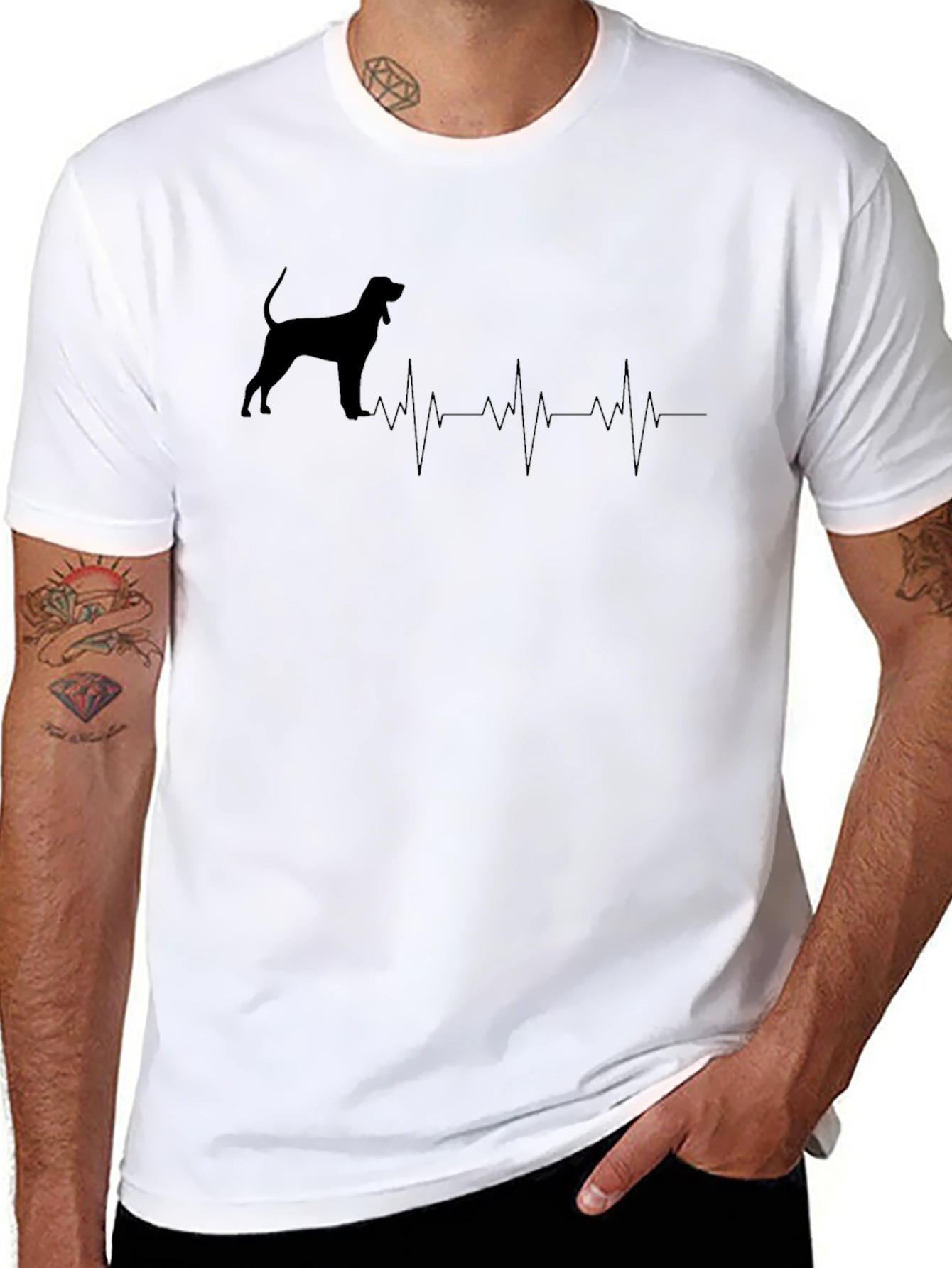 Dog Breed Heartbeat Graphic Tee