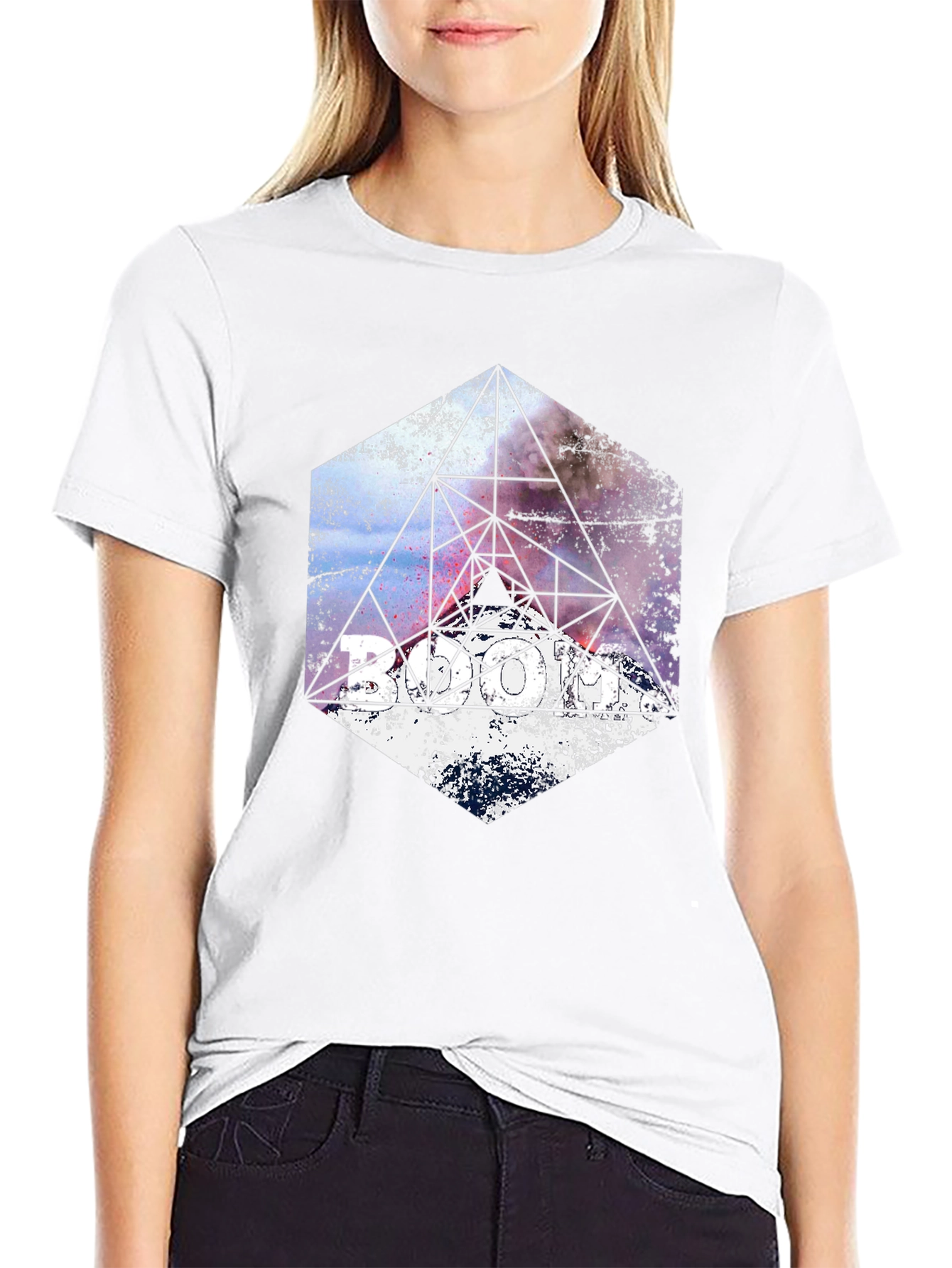 Geometric Galaxy T-Shirt - Modern Graphic Tee
