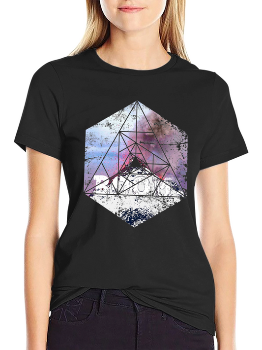 Geometric Galaxy T-Shirt - Modern Graphic Tee