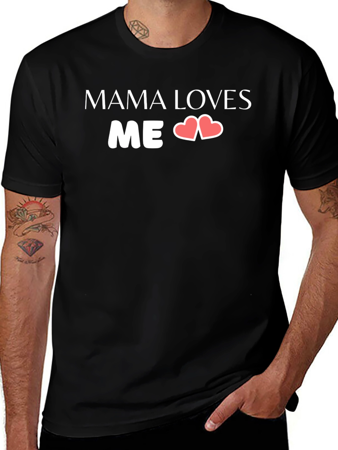 Mama Loves Me T-Shirt - Heart Design
