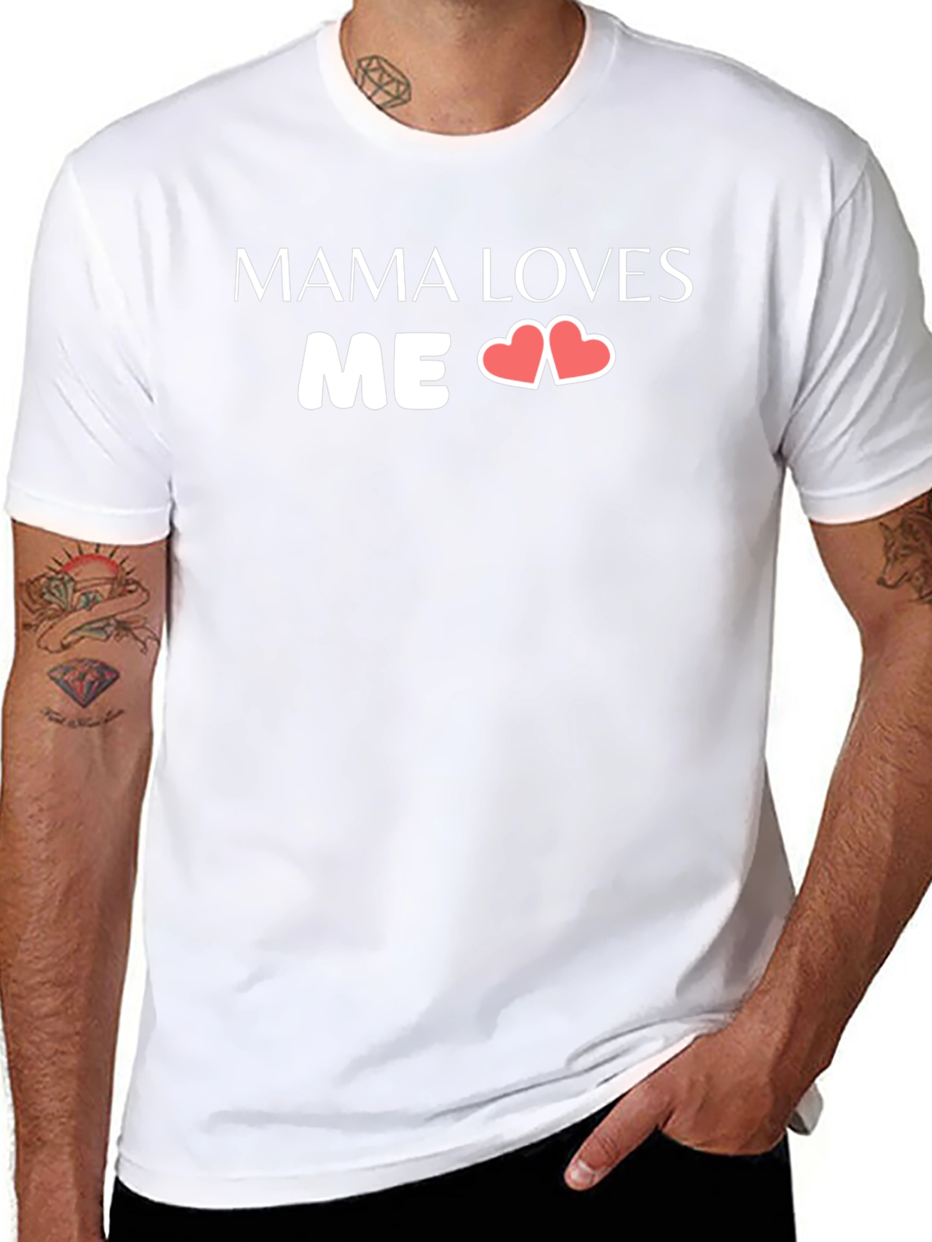 Mama Loves Me T-Shirt - Heart Design