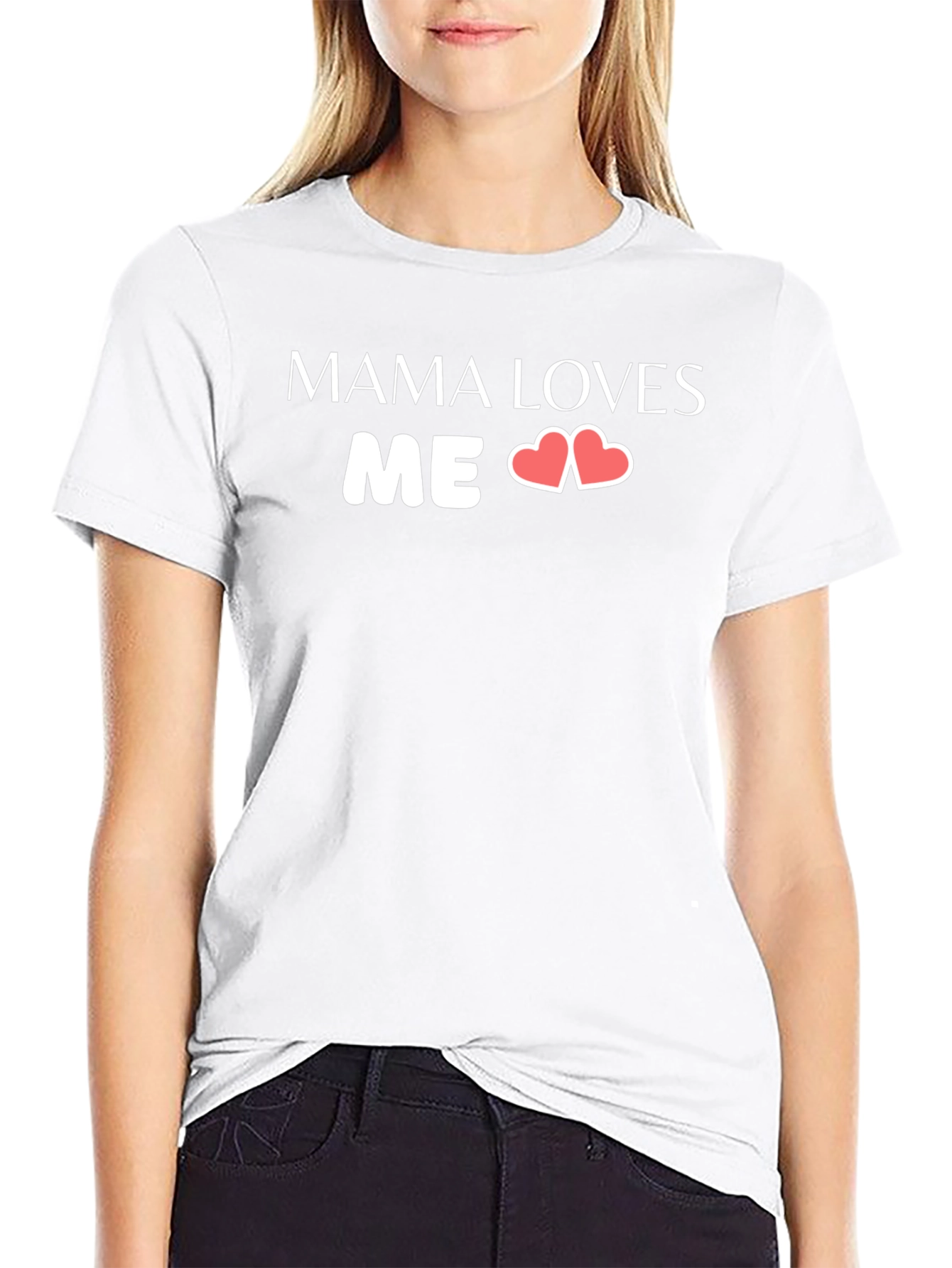 Mama Loves Me T-Shirt - Heart Design