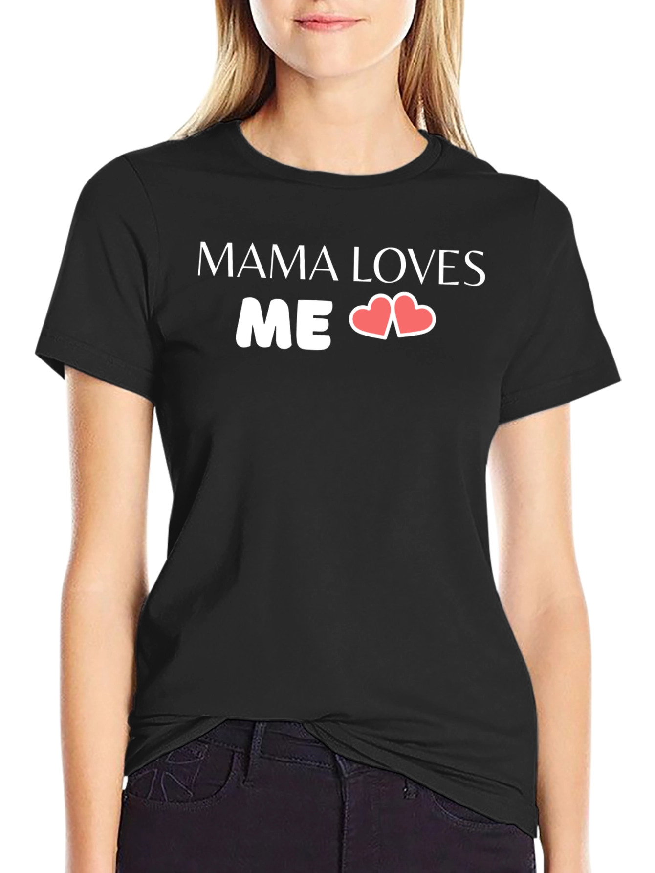 Mama Loves Me T-Shirt - Heart Design
