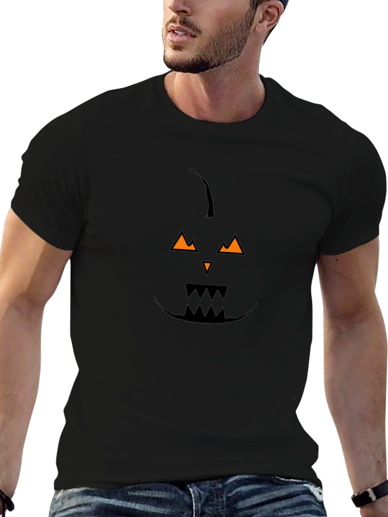 Spooky Jack-O-Lantern Graphic Tee - Halloween Apparel