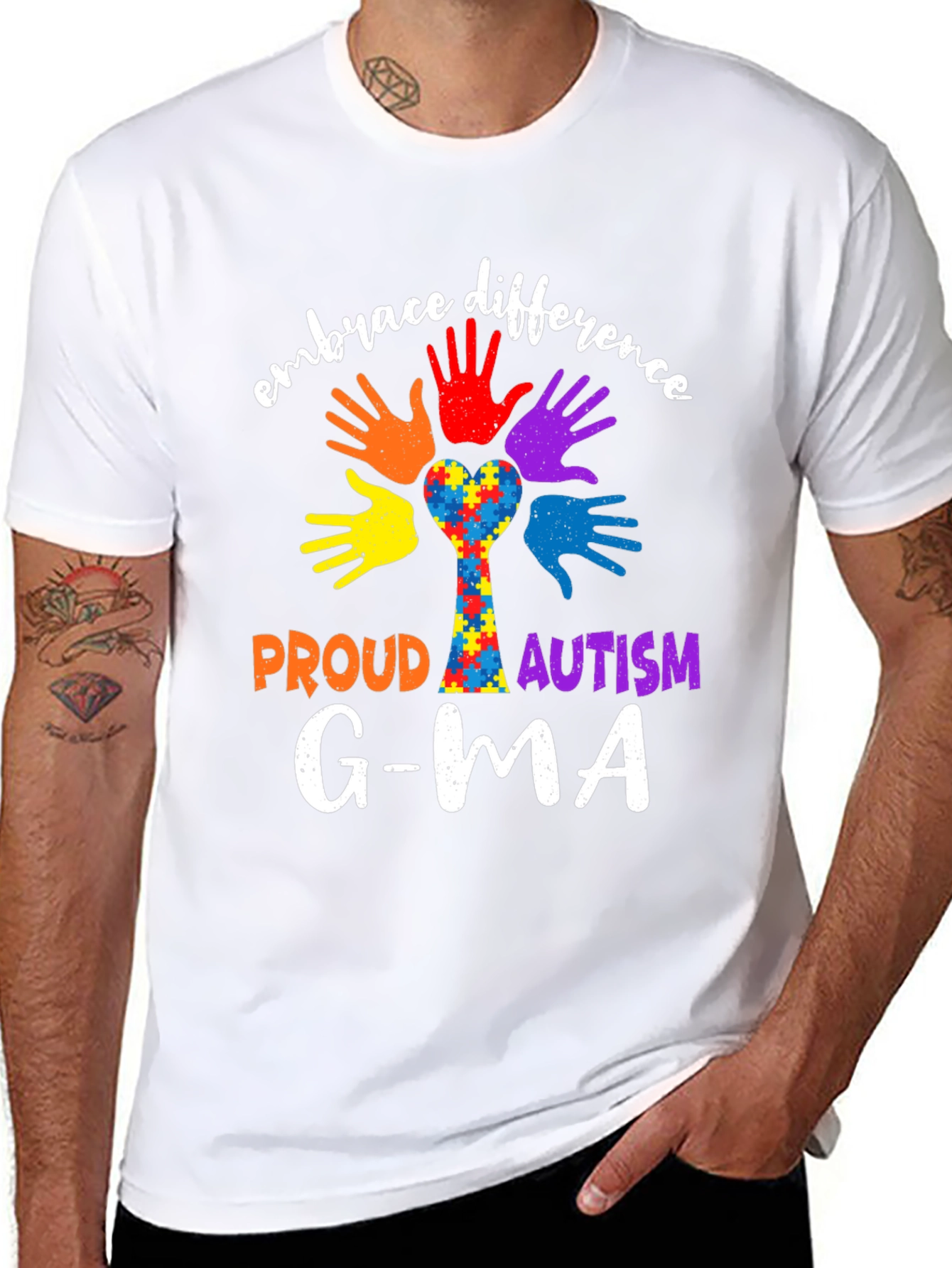 Embrace Difference Proud Autism Awareness T-Shirt