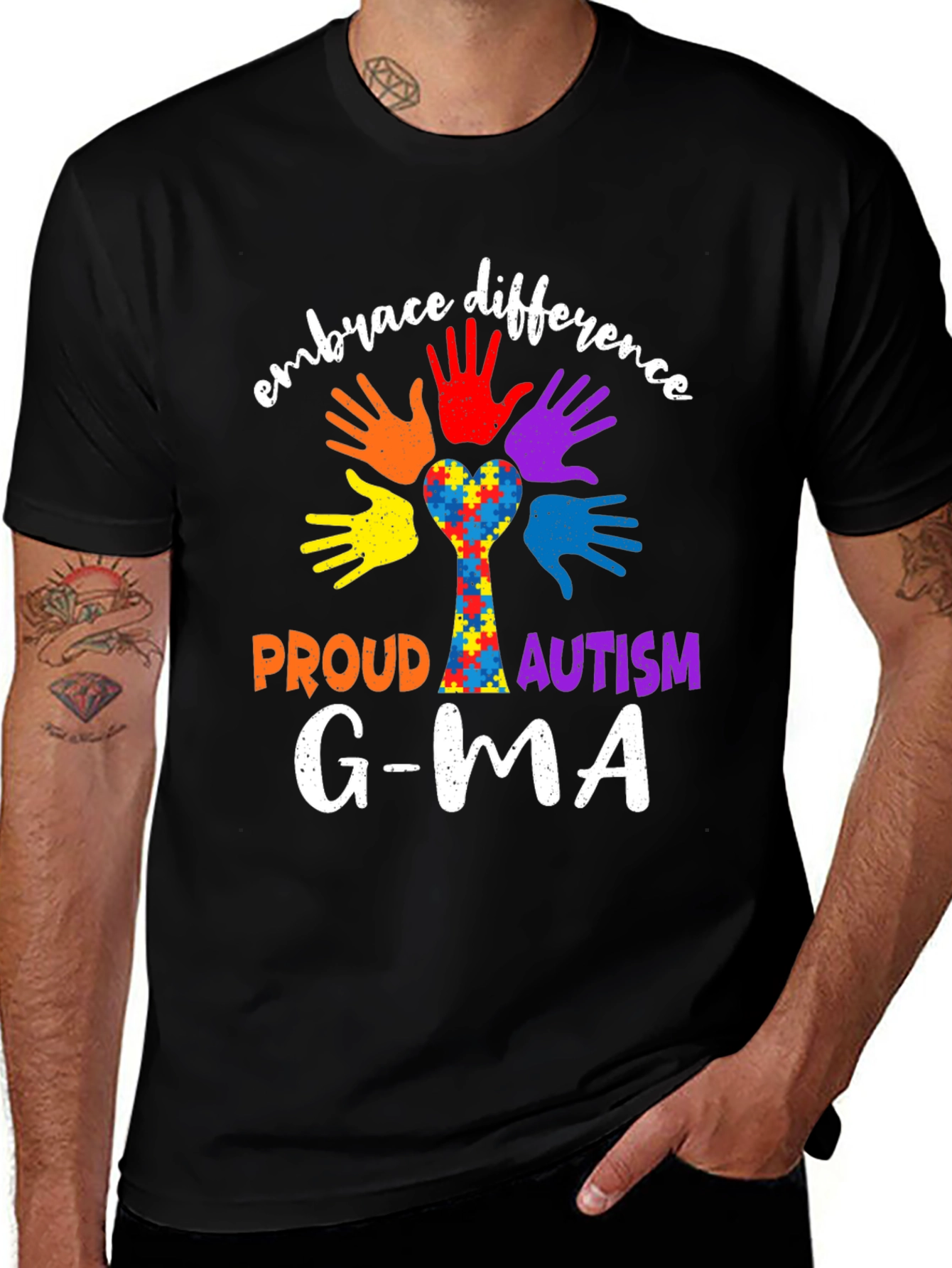 Embrace Difference Proud Autism Awareness T-Shirt