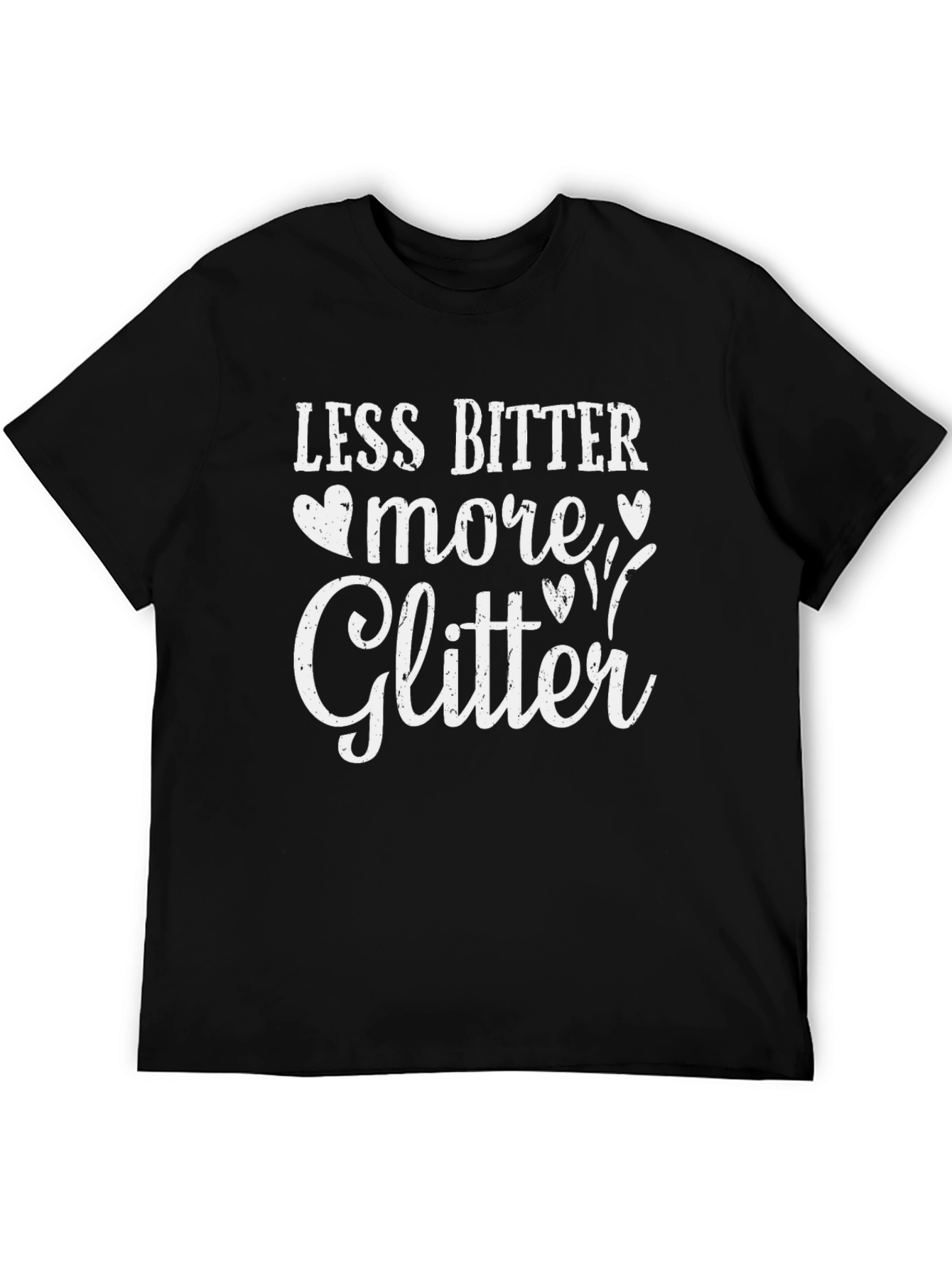 Less Bitter More Glitter Black Graphic Tee