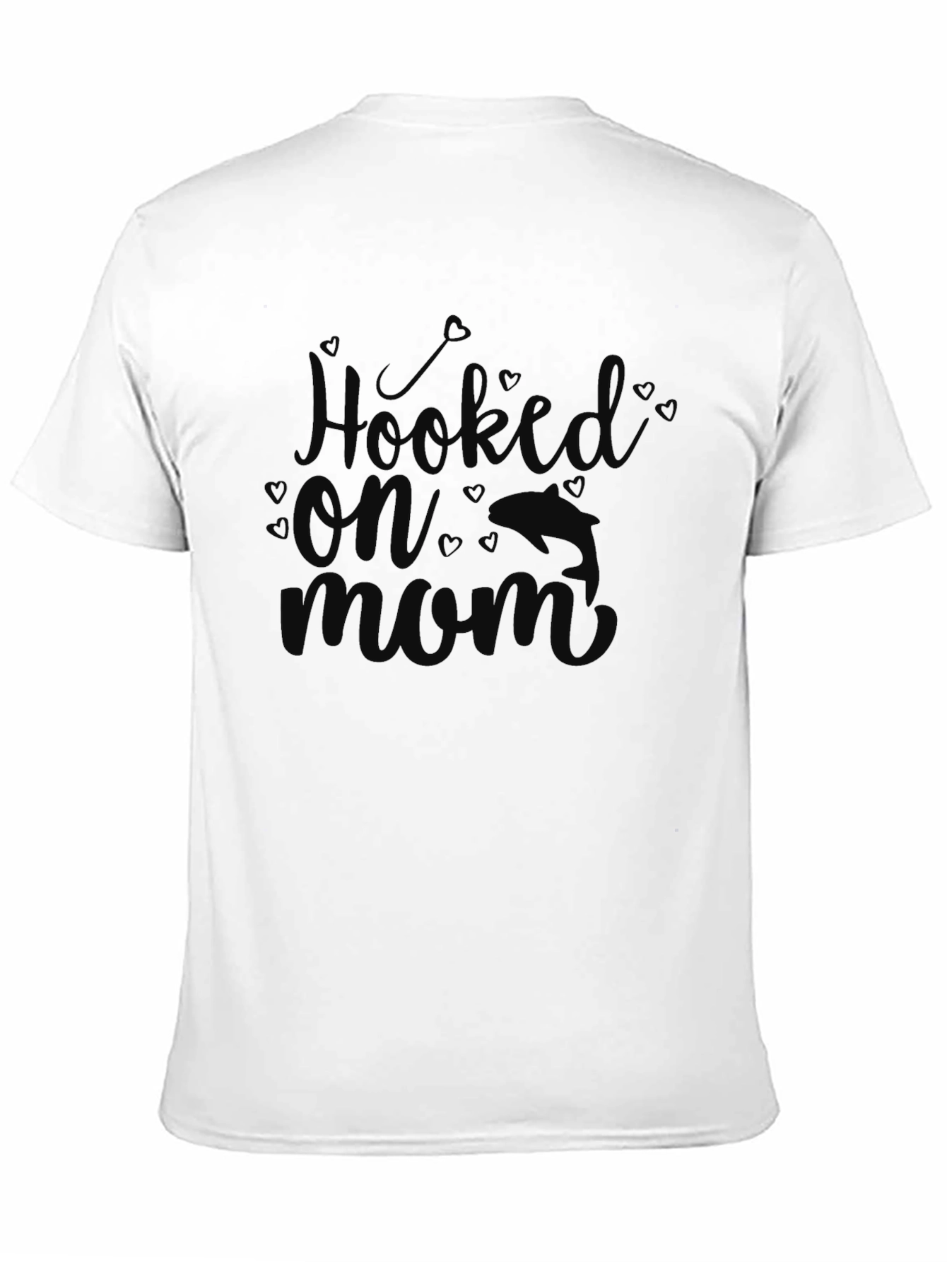 Hooked On Mom T-Shirt - Black Graphic Tee