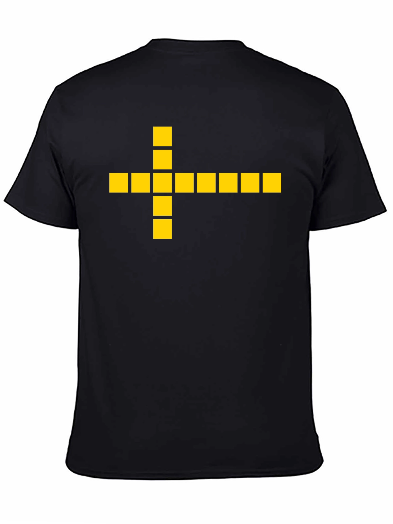 Geometric Cross Graphic Tee - Black Casual Shirt