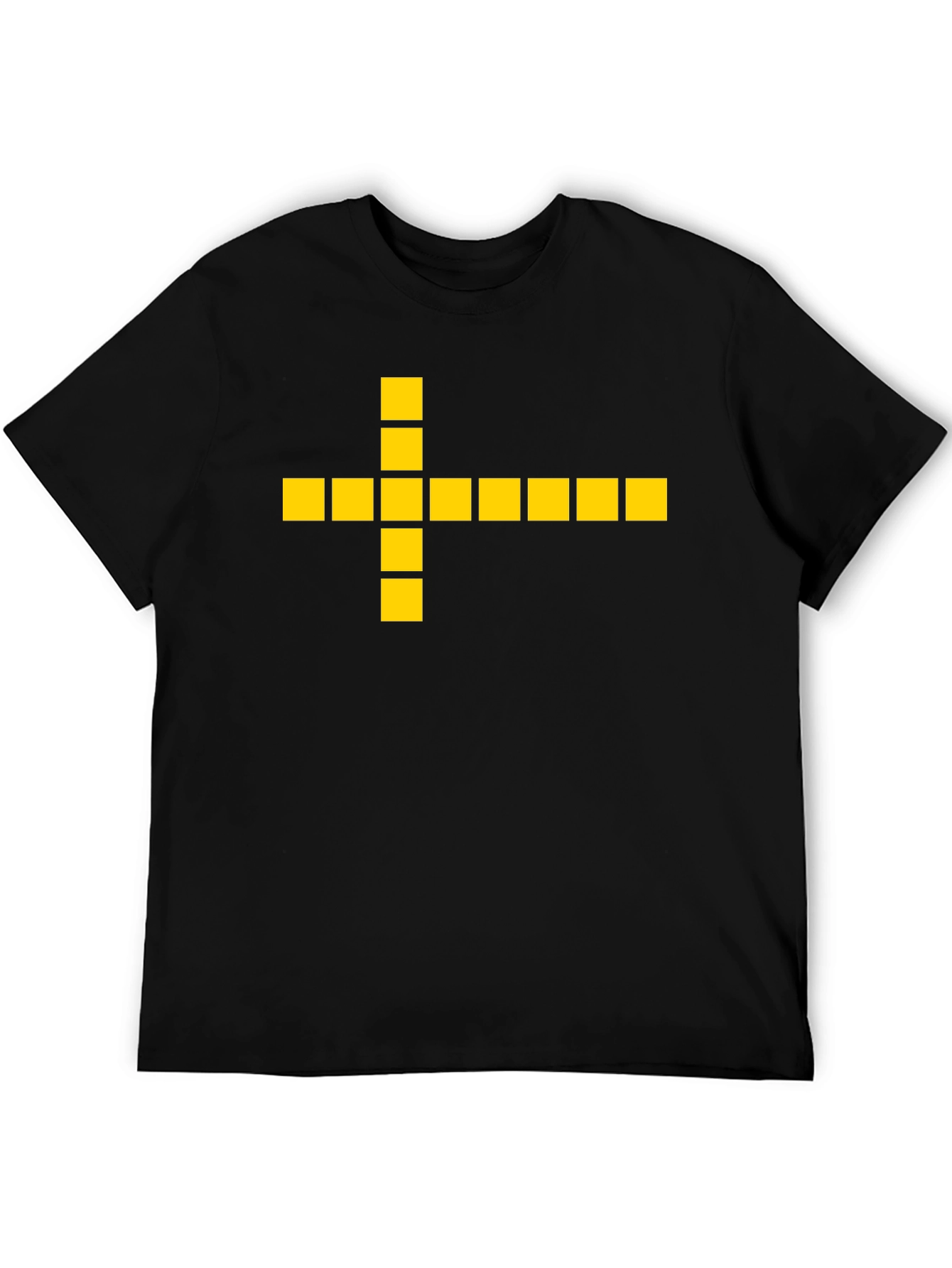 Geometric Cross Graphic Tee - Black Casual Shirt