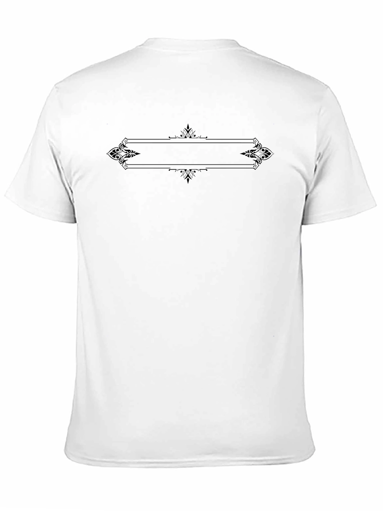 Mens Black T-Shirt with Ornate Graphic