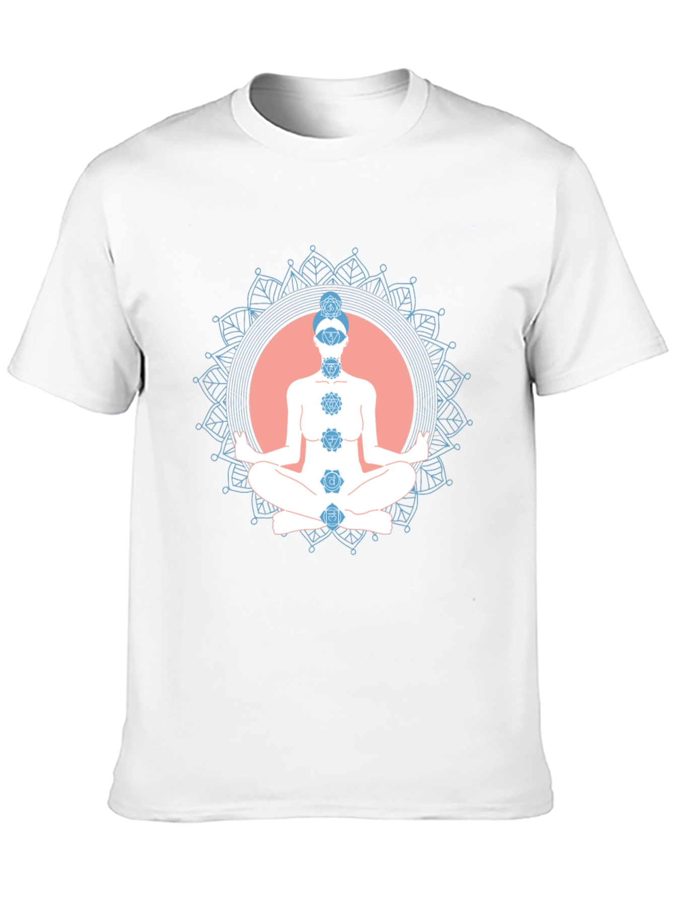 Chakra Meditation Graphic Black T-Shirt