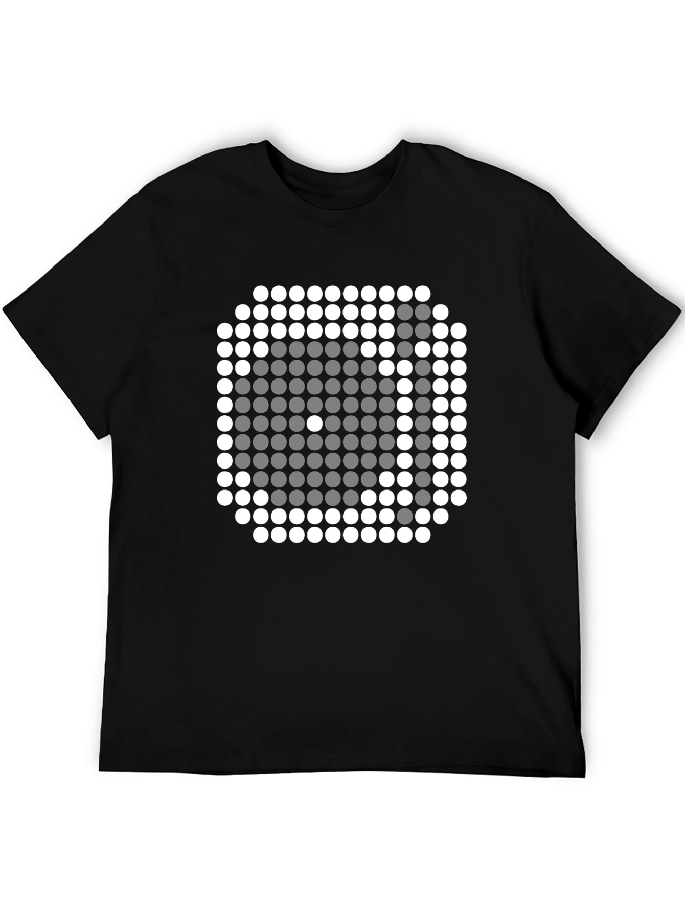 Pixel Art Dice Graphic Tee - Trendy Black Shirt