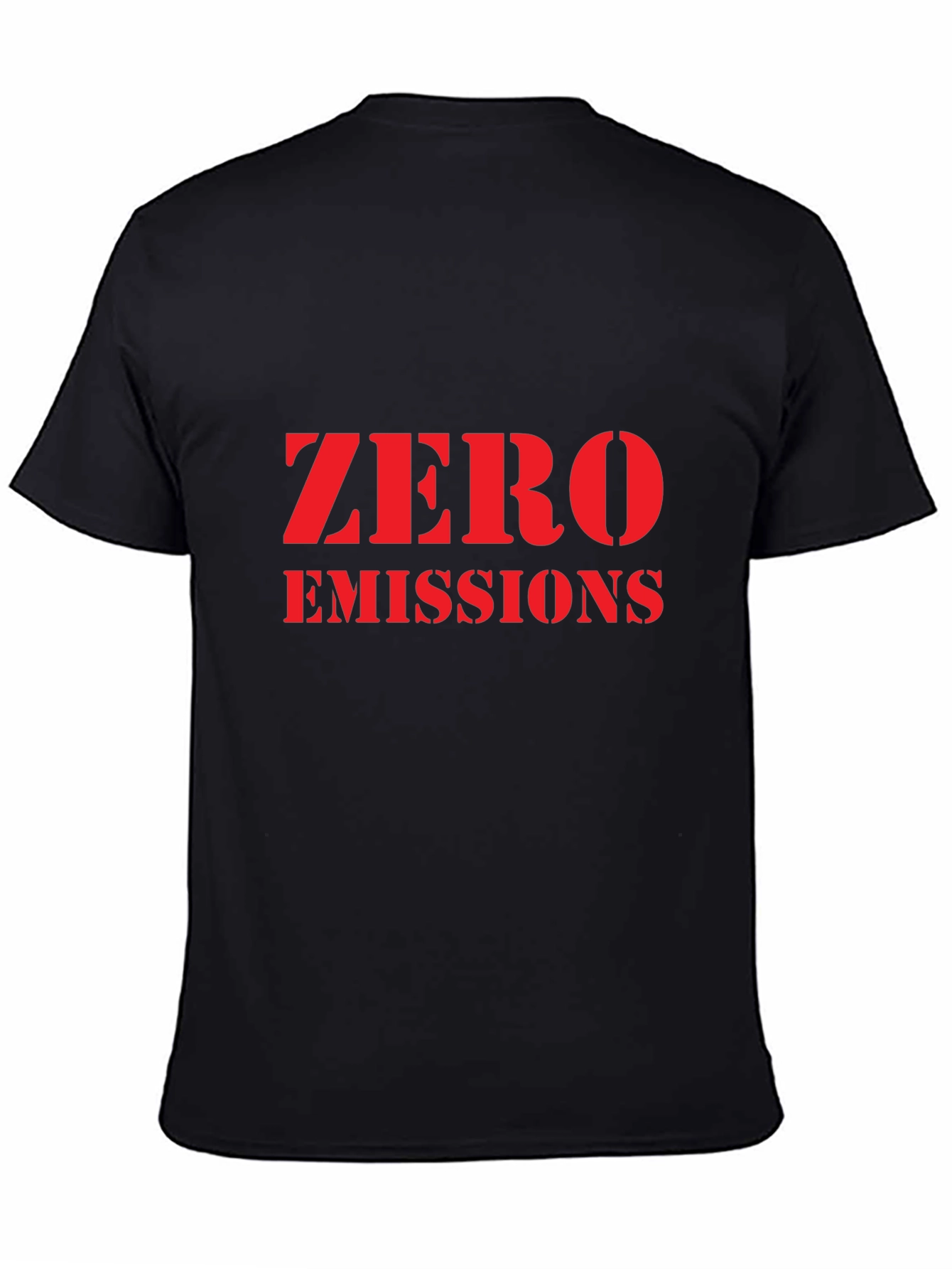 Zero Emissions Black T-Shirt - Eco Friendly Fashion