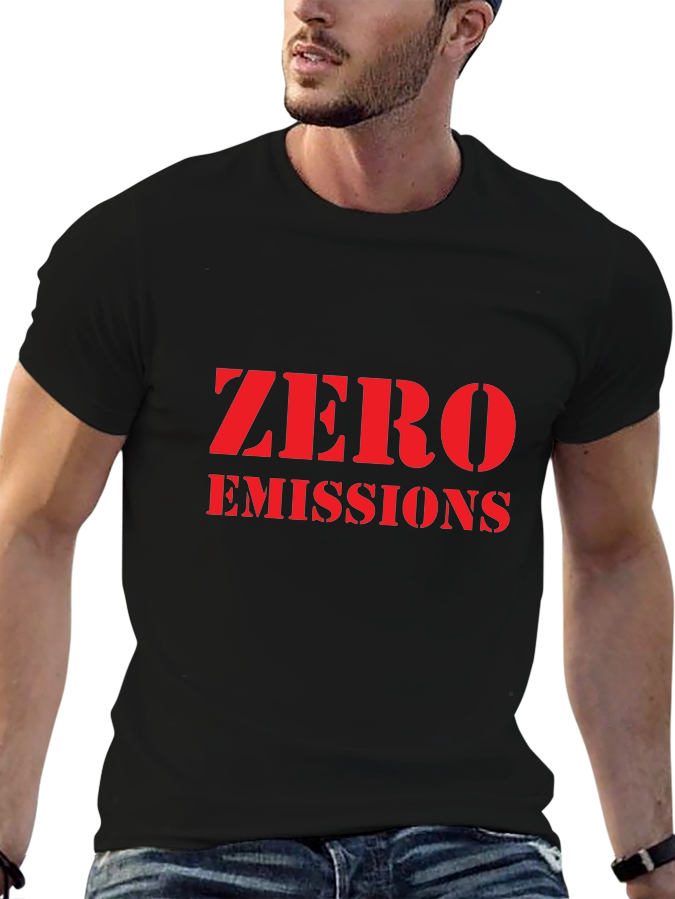Zero Emissions Black T-Shirt - Eco Friendly Fashion