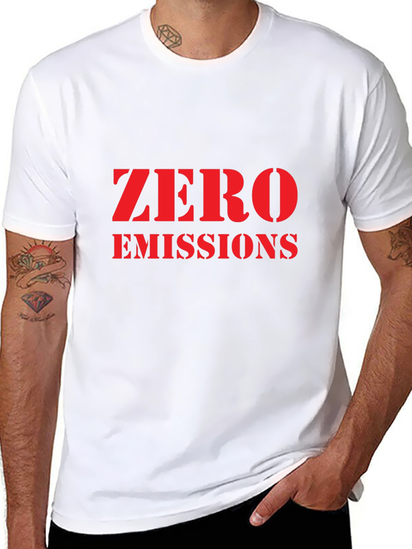 Zero Emissions Black T-Shirt - Eco Friendly Fashion