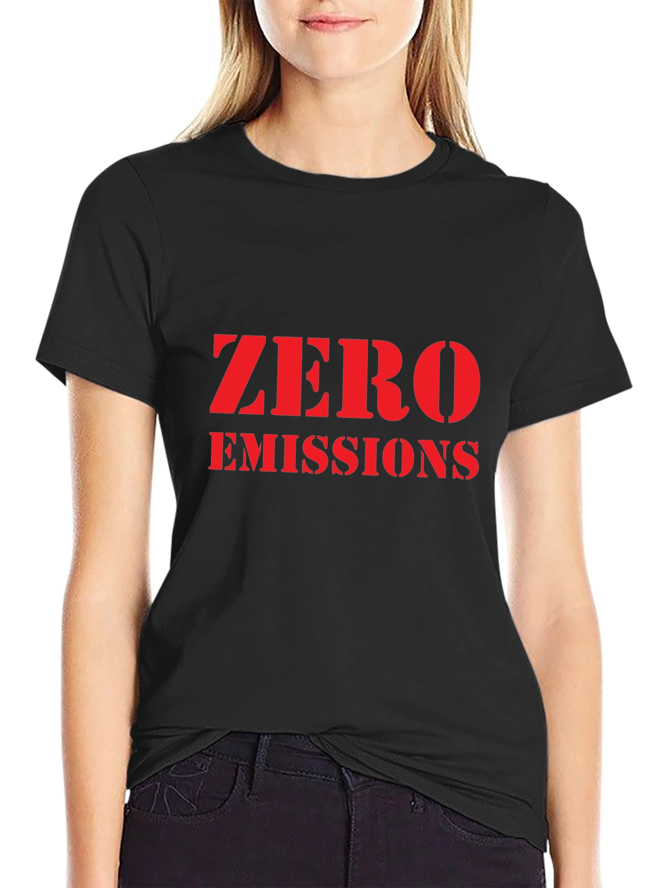 Zero Emissions Black T-Shirt - Eco Friendly Fashion