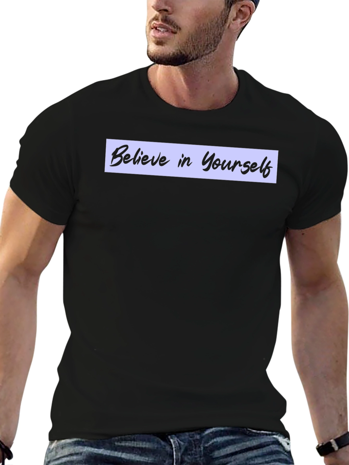 Believe in Yourself Black Graphic Tee