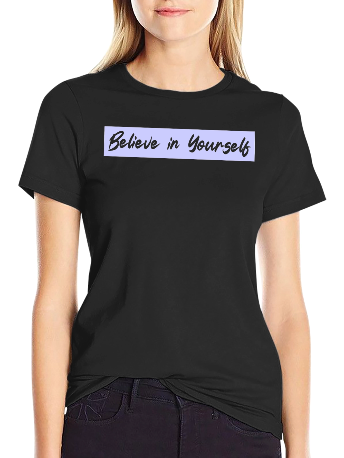 Believe in Yourself Black Graphic Tee