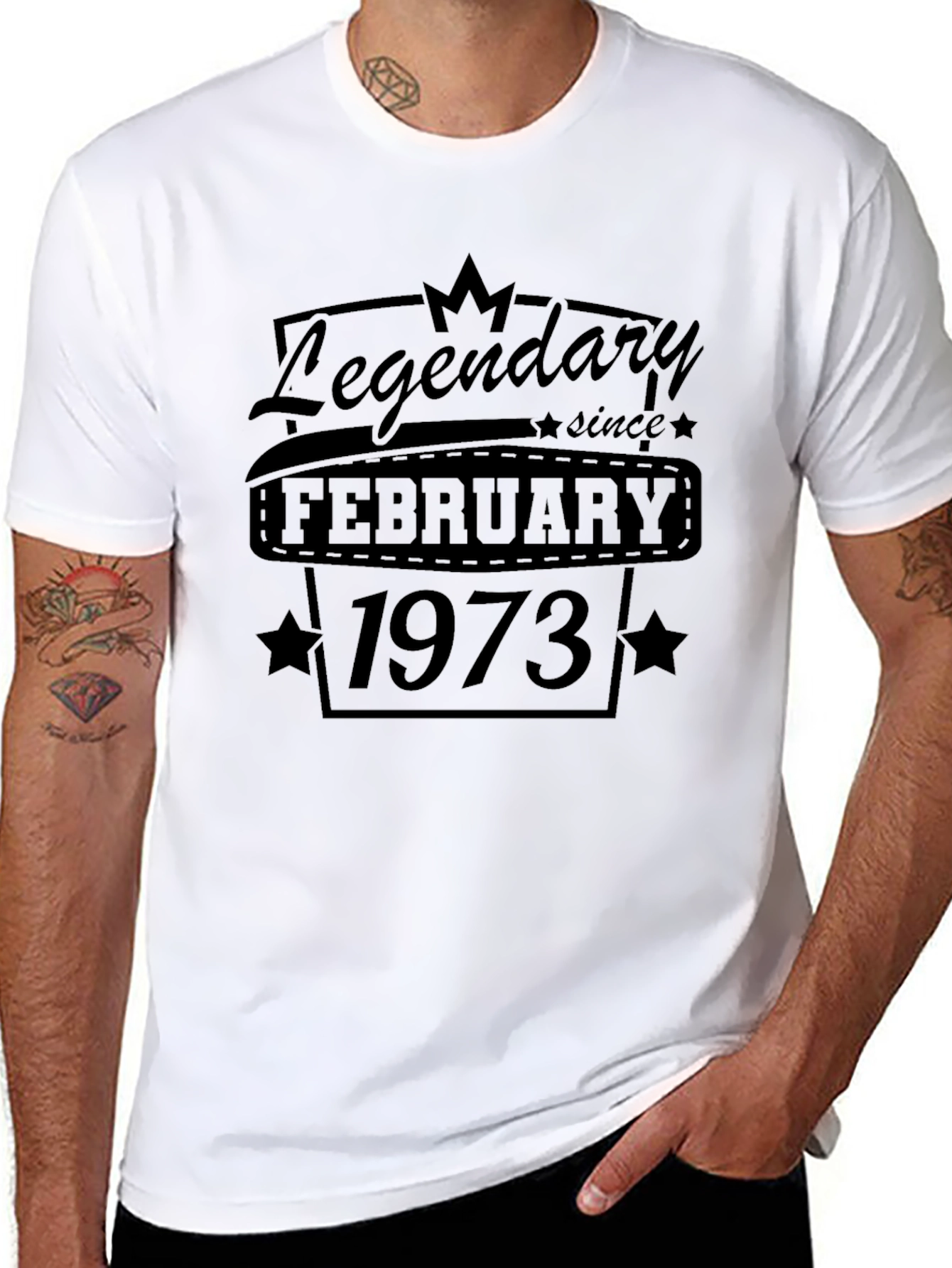 Legendary February 1973 Birthday T-Shirt