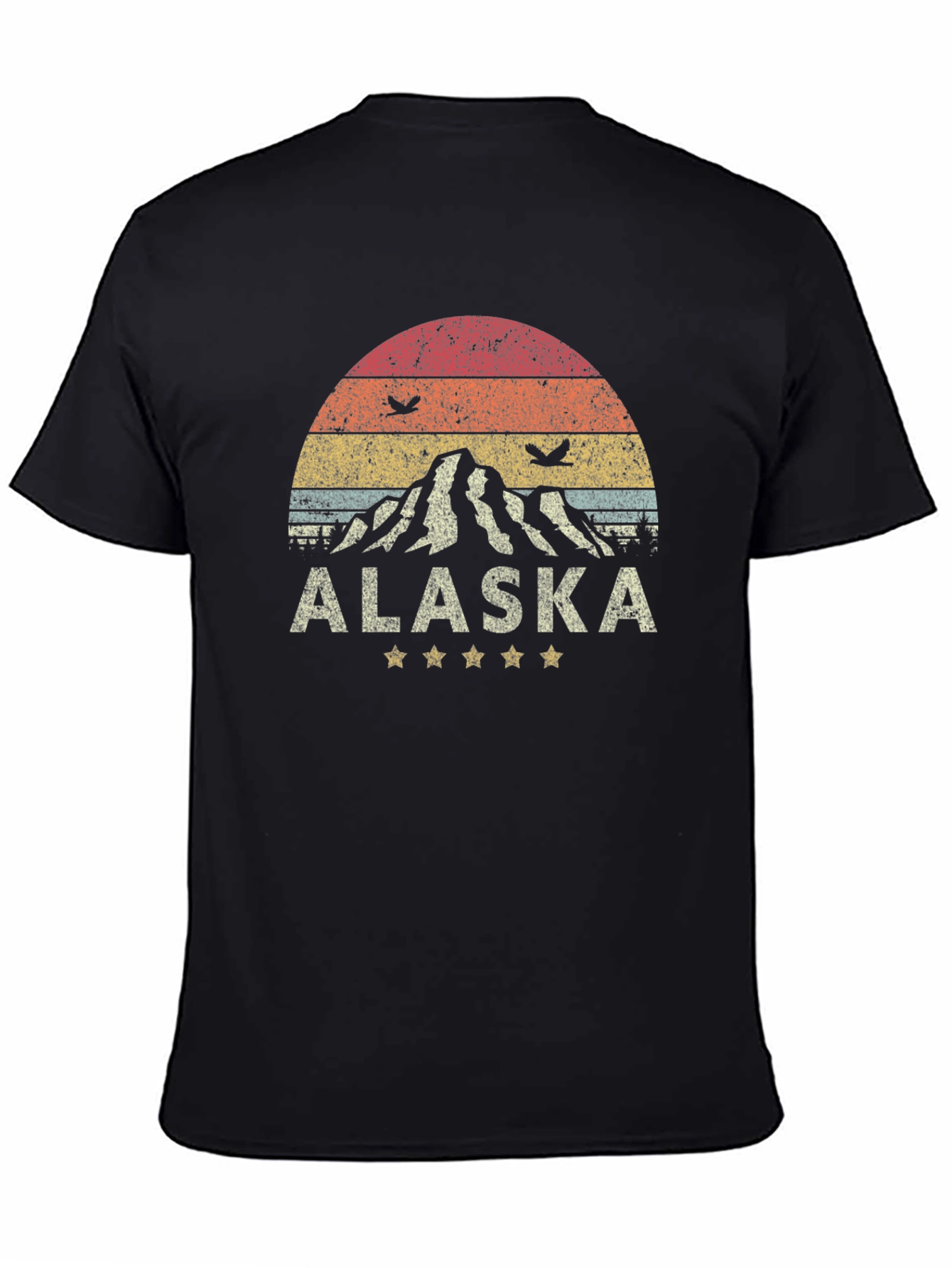 Alaska Mountain Graphic Tee - Retro Style