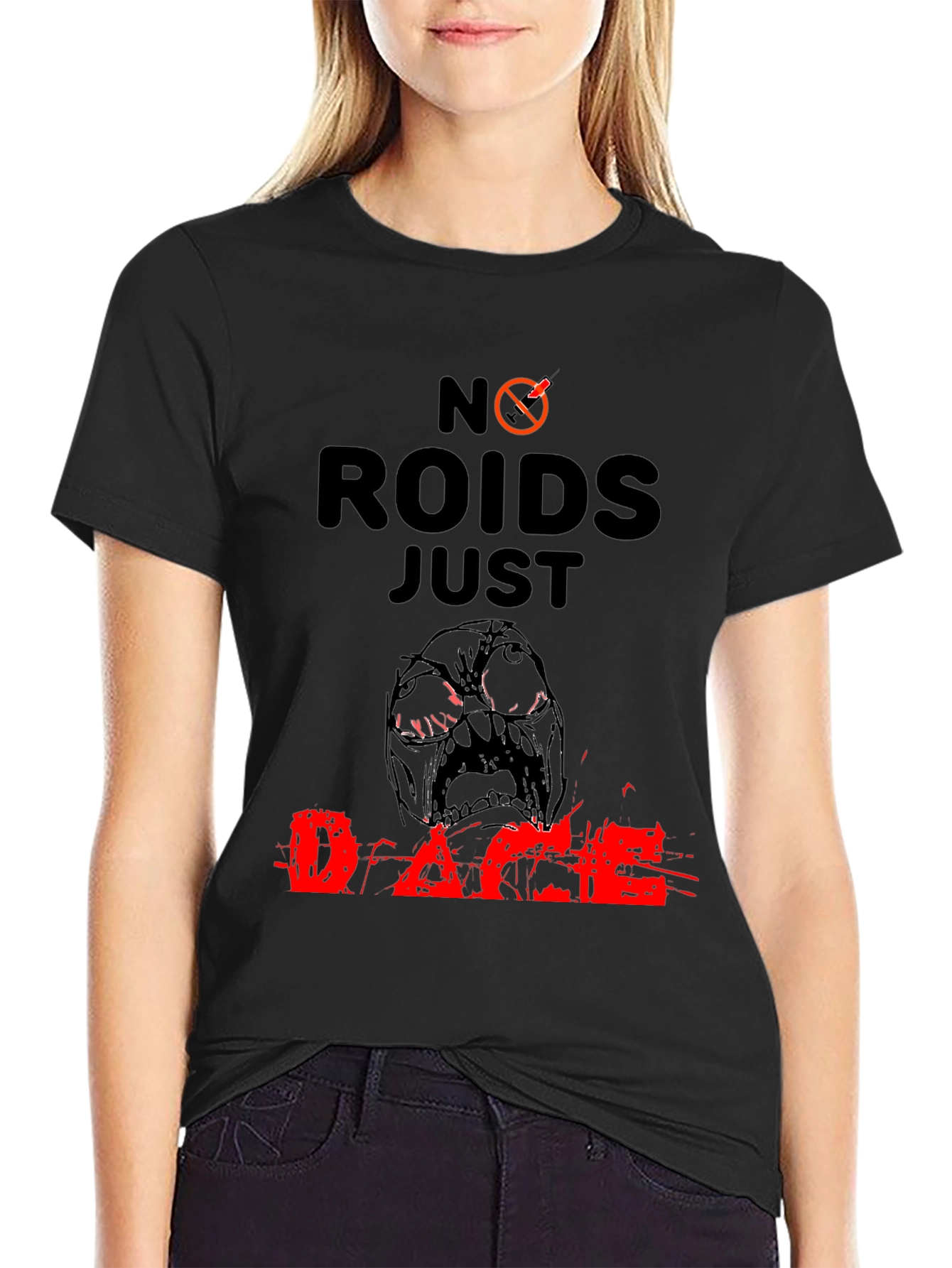 No Roids Just Rage Mens Black T-Shirt