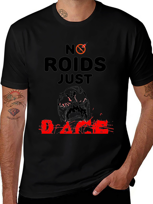 No Roids Just Rage Mens Black T-Shirt