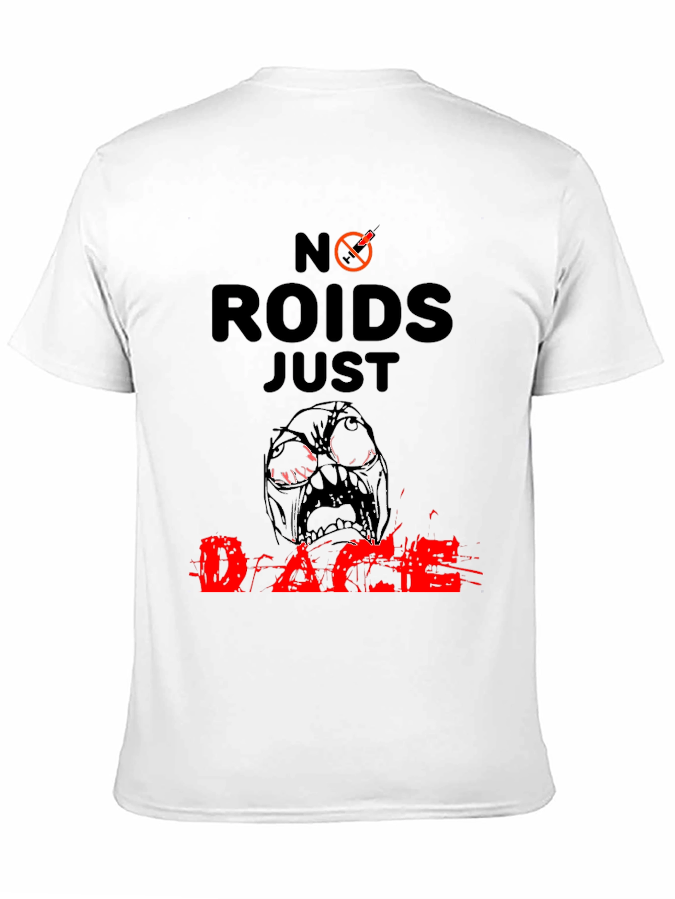 No Roids Just Rage Mens Black T-Shirt