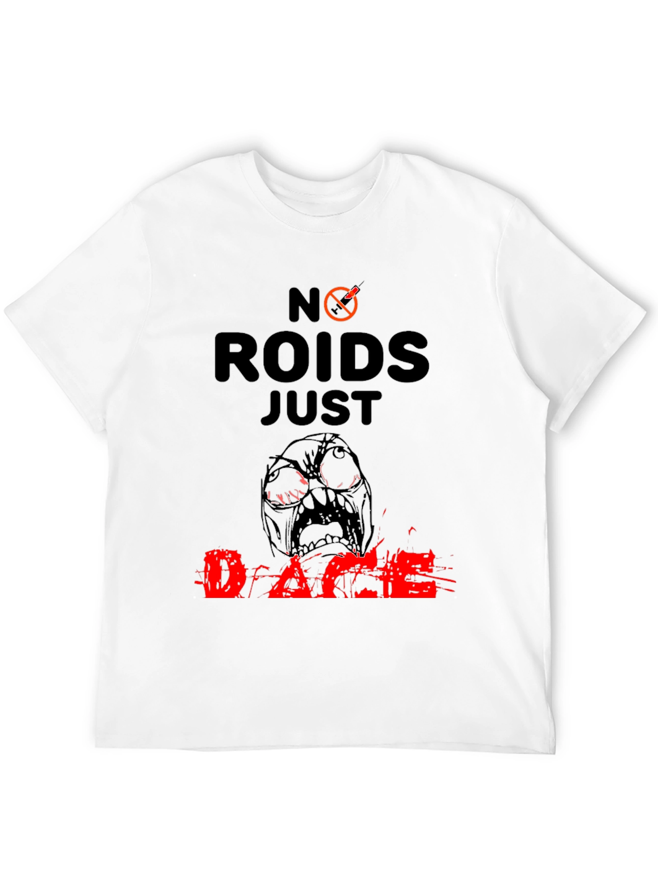 No Roids Just Rage Mens Black T-Shirt