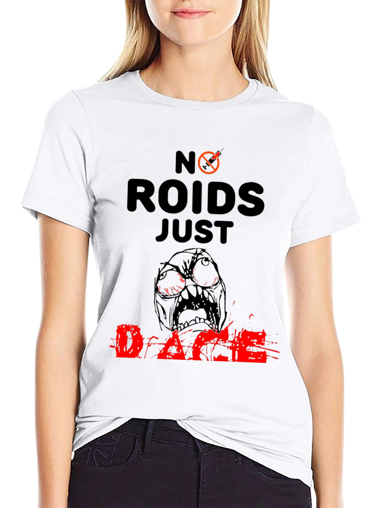 No Roids Just Rage Mens Black T-Shirt