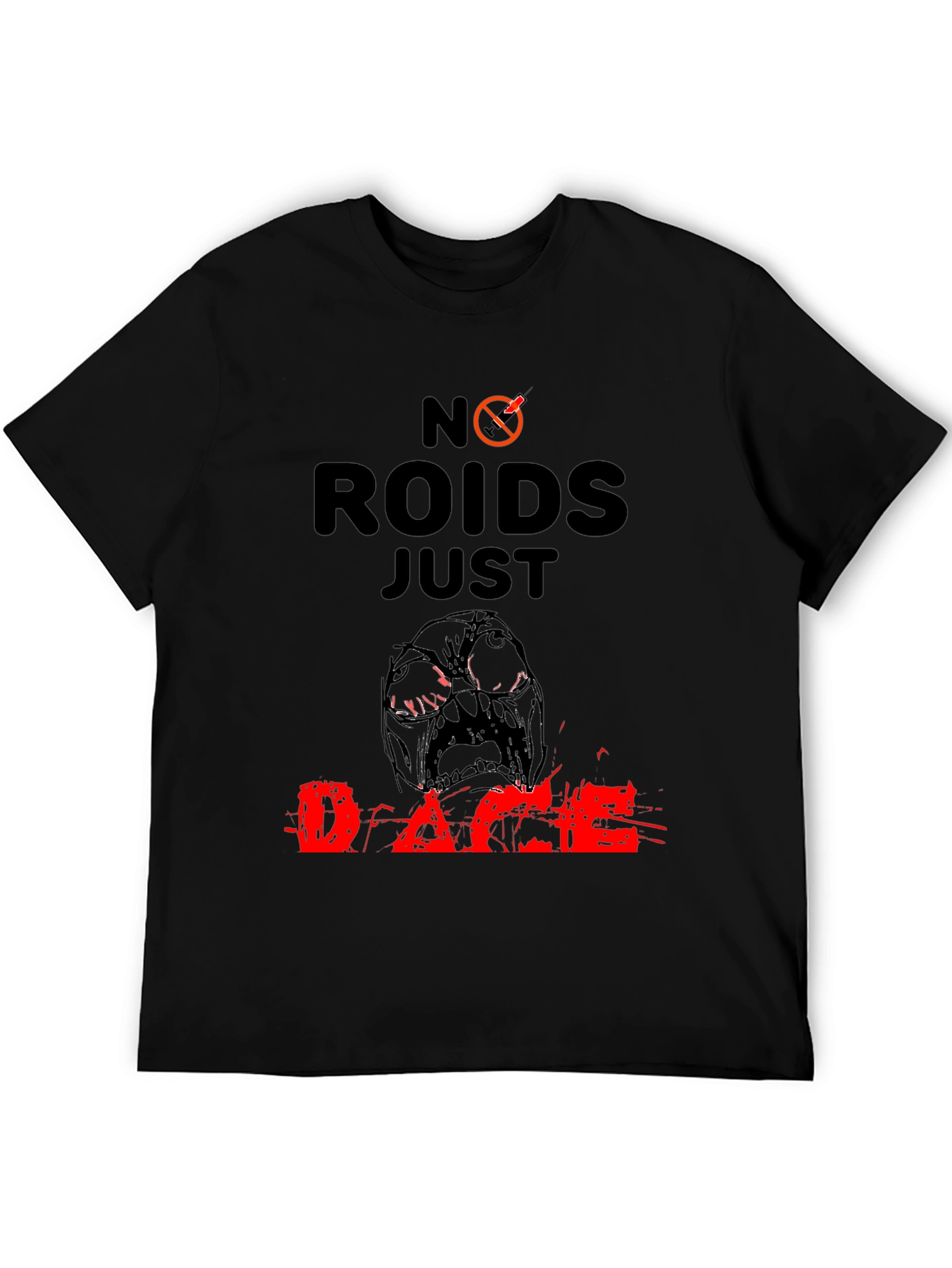 No Roids Just Rage Mens Black T-Shirt