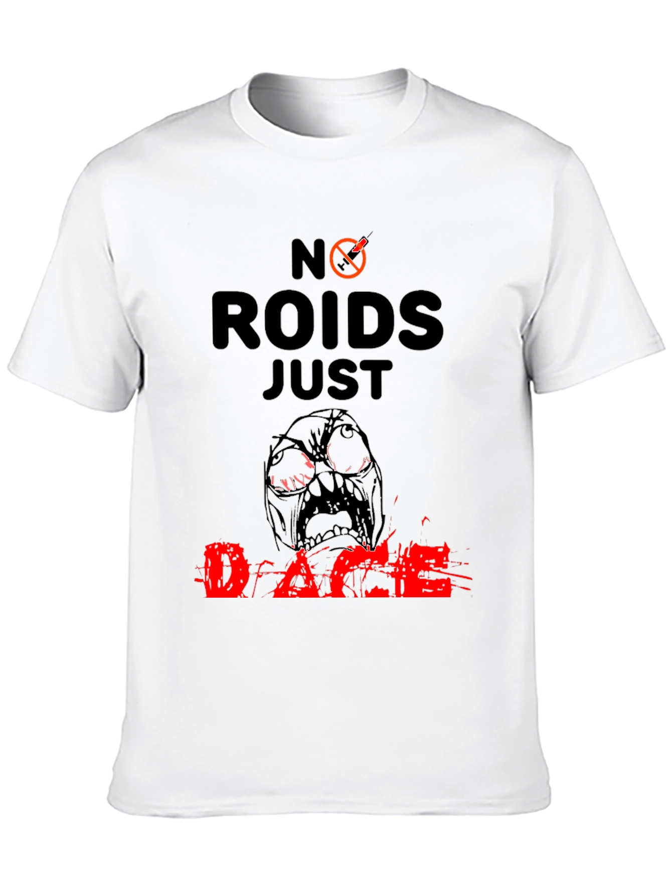 No Roids Just Rage Mens Black T-Shirt
