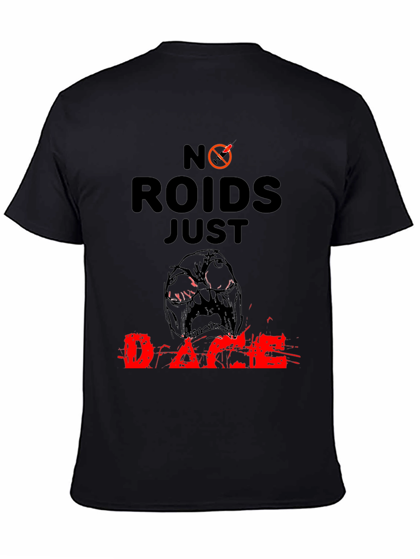 No Roids Just Rage Mens Black T-Shirt