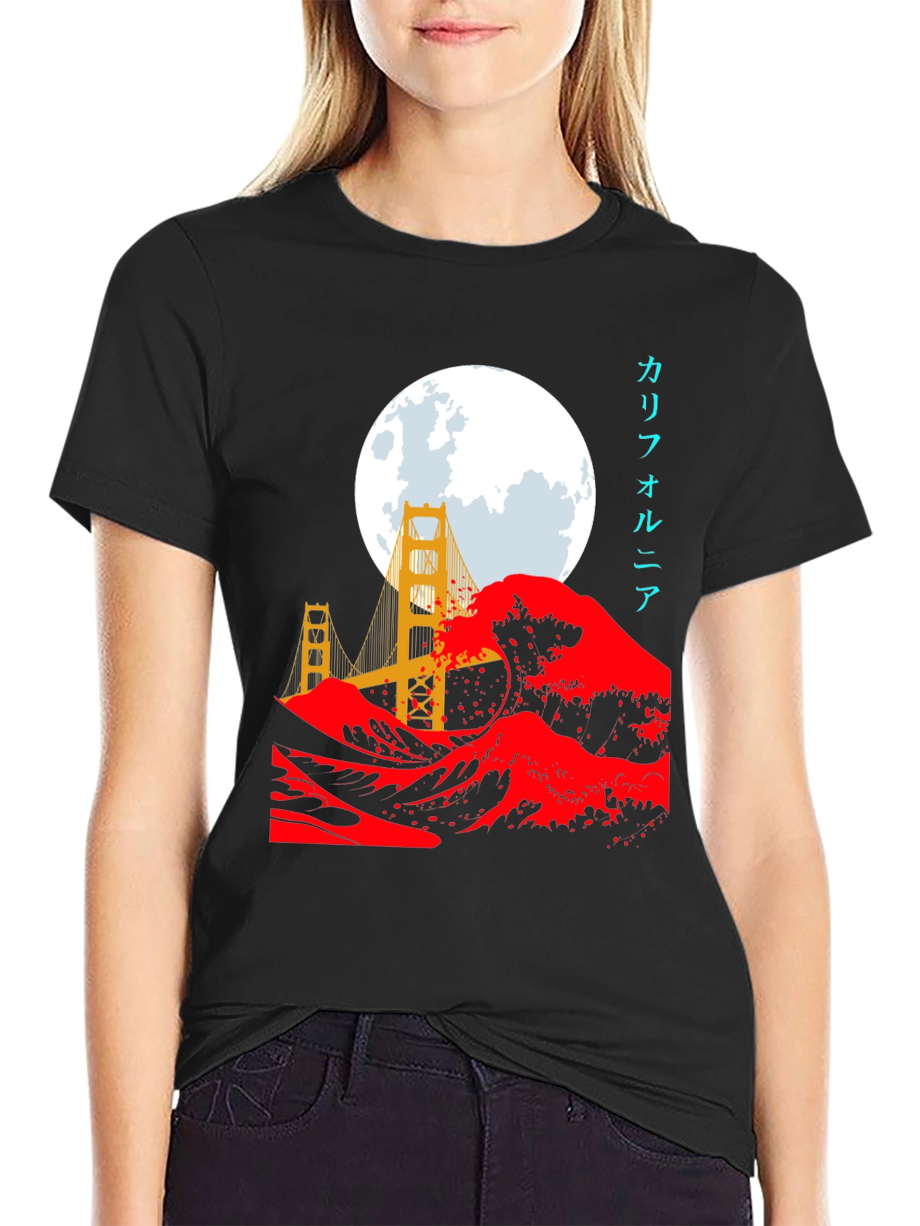 Golden Gate Wave Graphic Tee