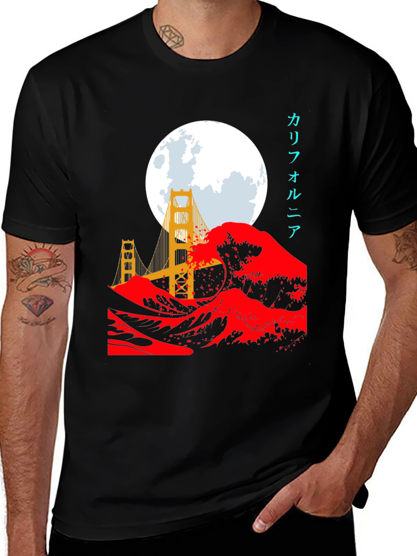 Golden Gate Wave Graphic Tee