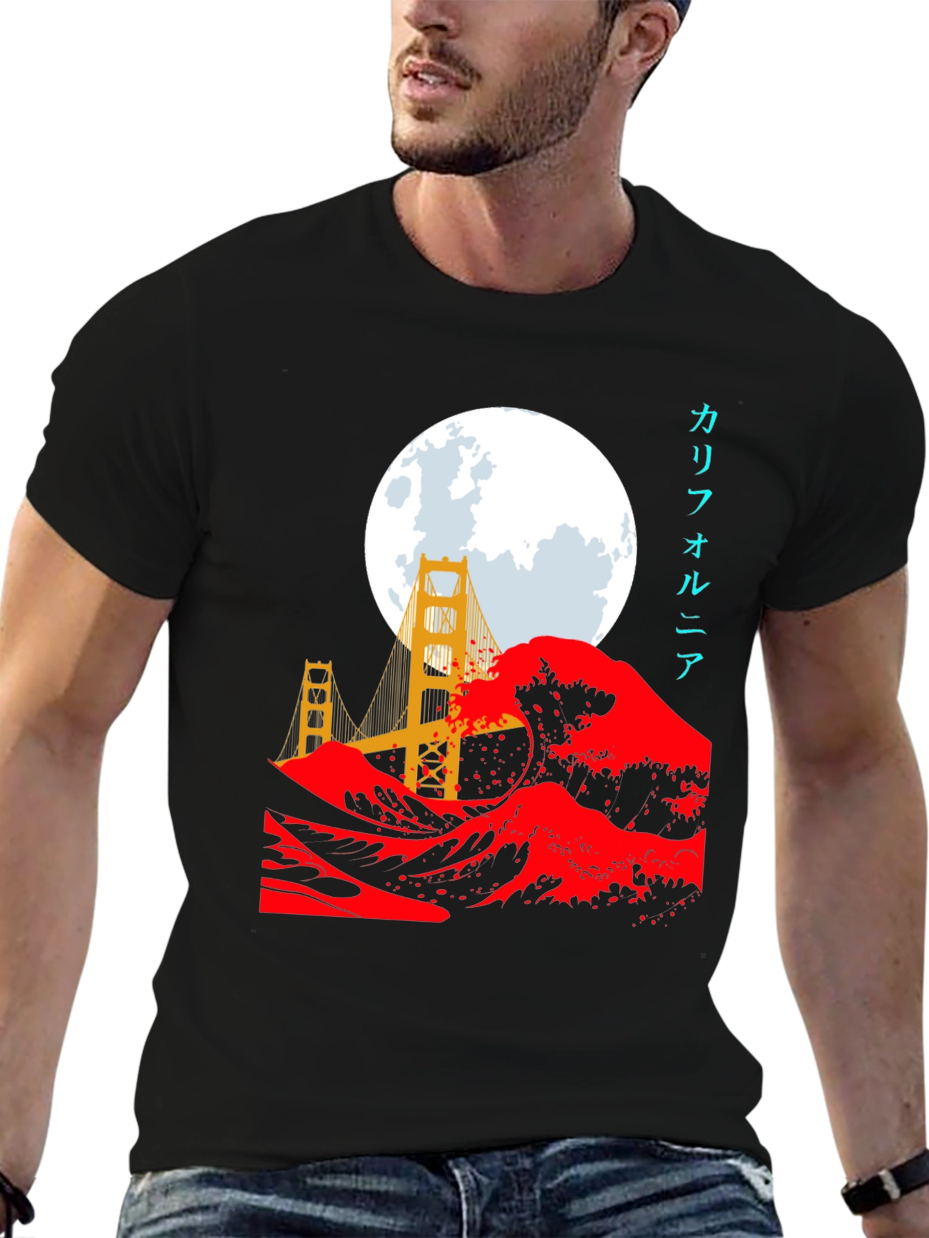 Golden Gate Wave Graphic Tee