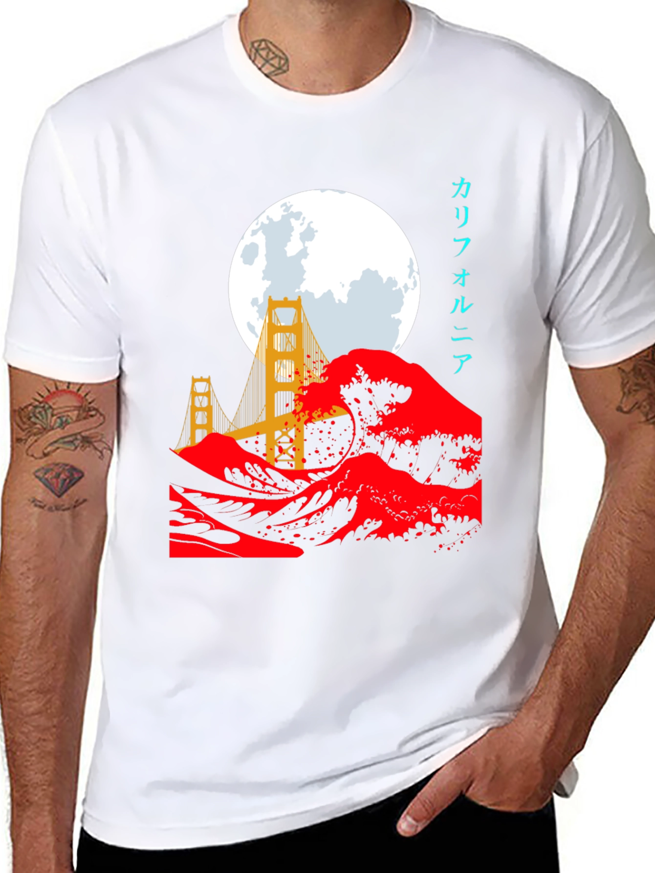 Golden Gate Wave Graphic Tee