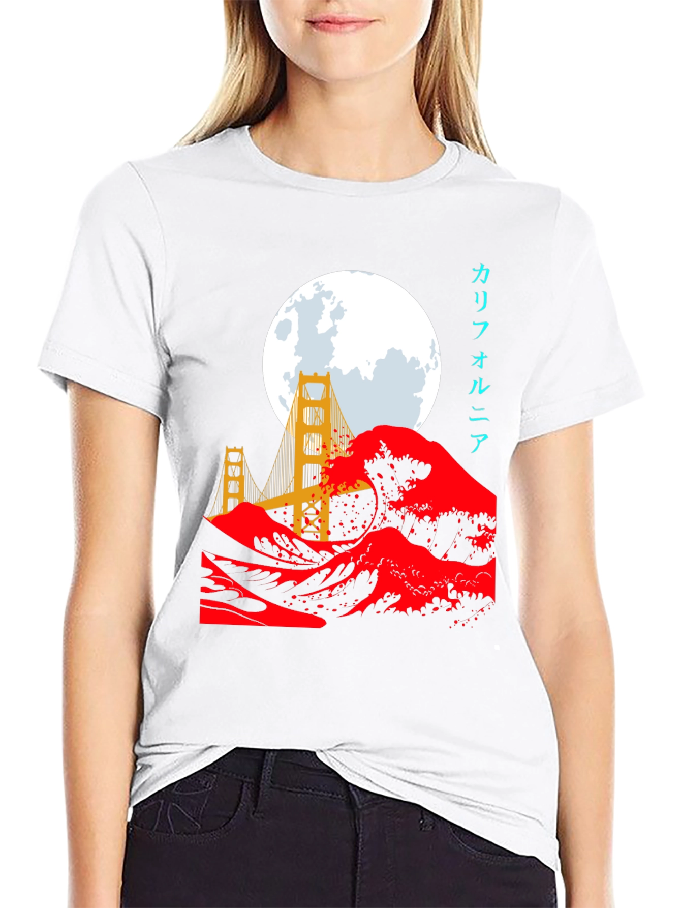 Golden Gate Wave Graphic Tee