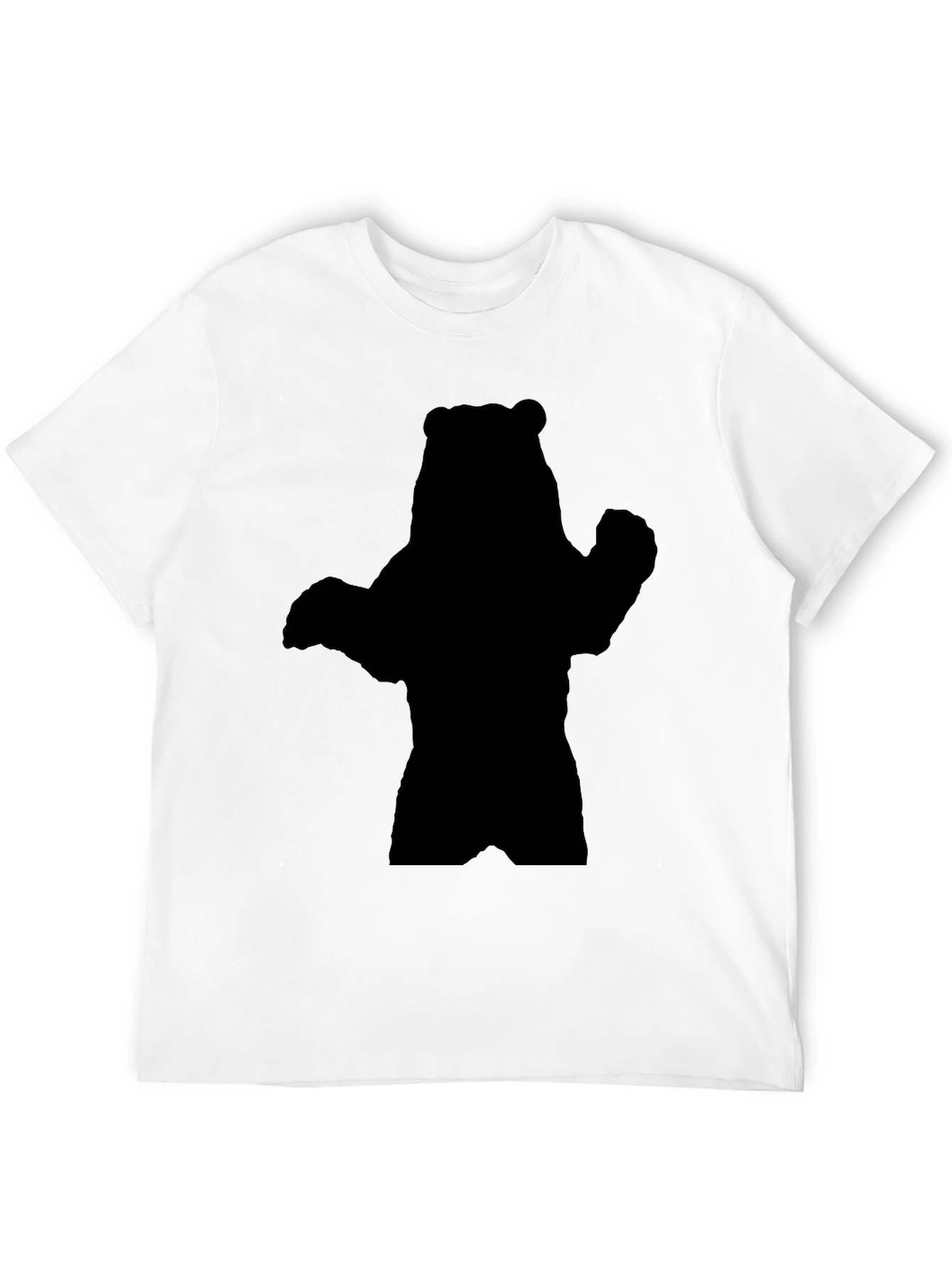 Bear Silhouette Graphic Tee - Black