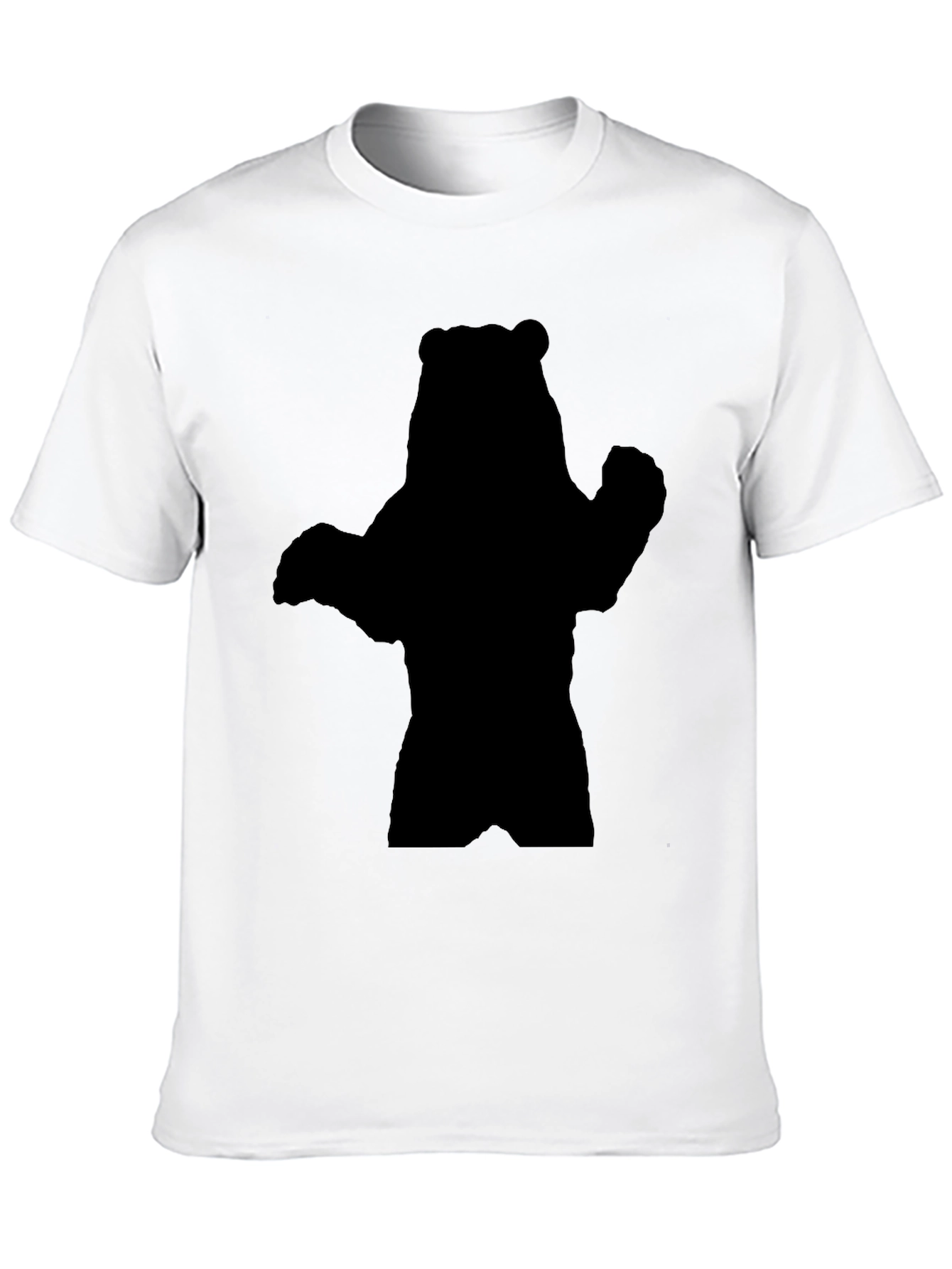 Bear Silhouette Graphic Tee - Black