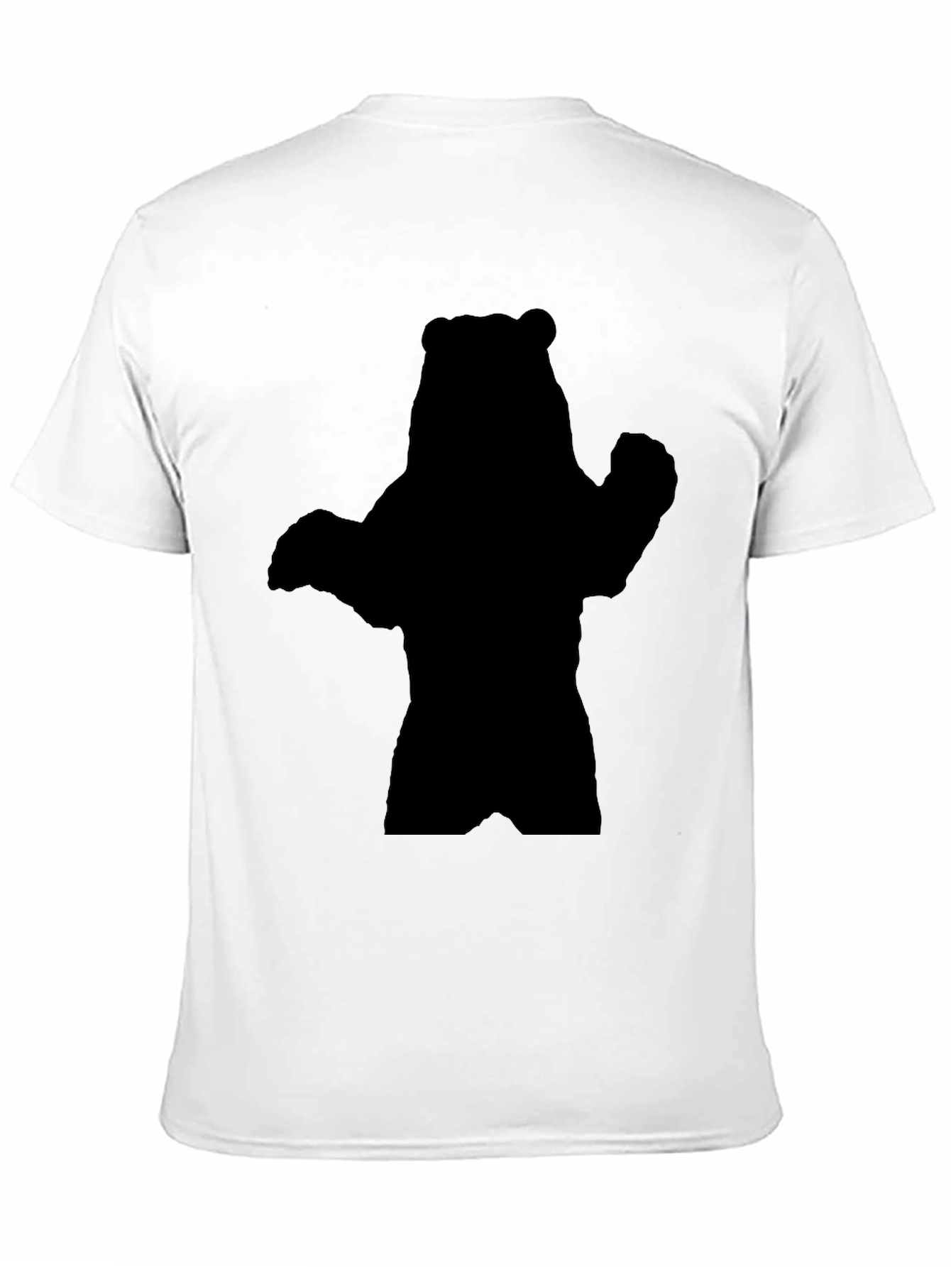 Bear Silhouette Graphic Tee - Black