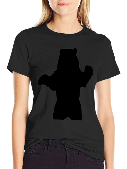 Bear Silhouette Graphic Tee - Black