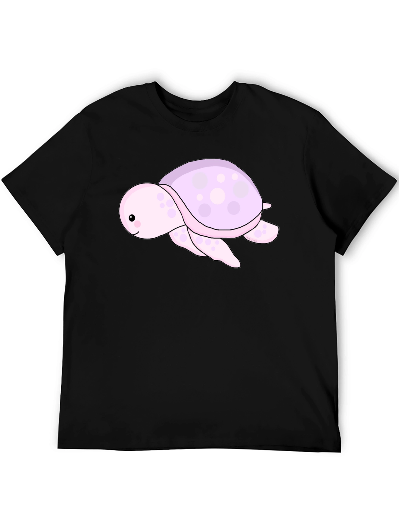 Cute Turtle Graphic Tee - Black Unisex T-Shirt